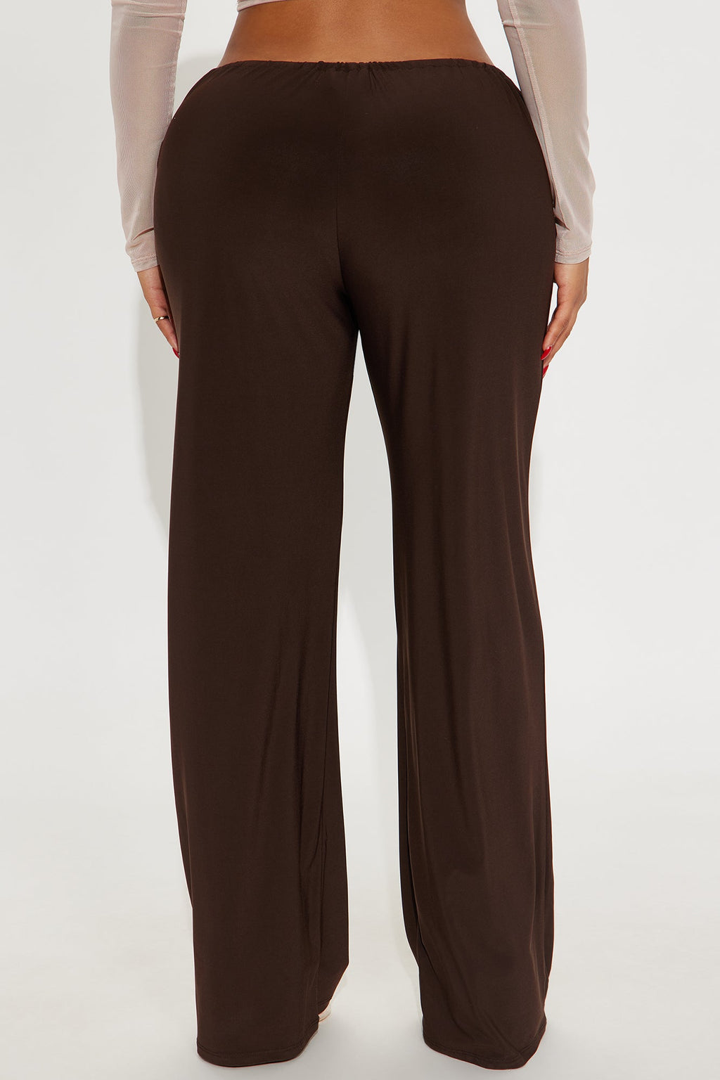 Focused On You Low Rise Wide Leg Pant 32 - Chocolate