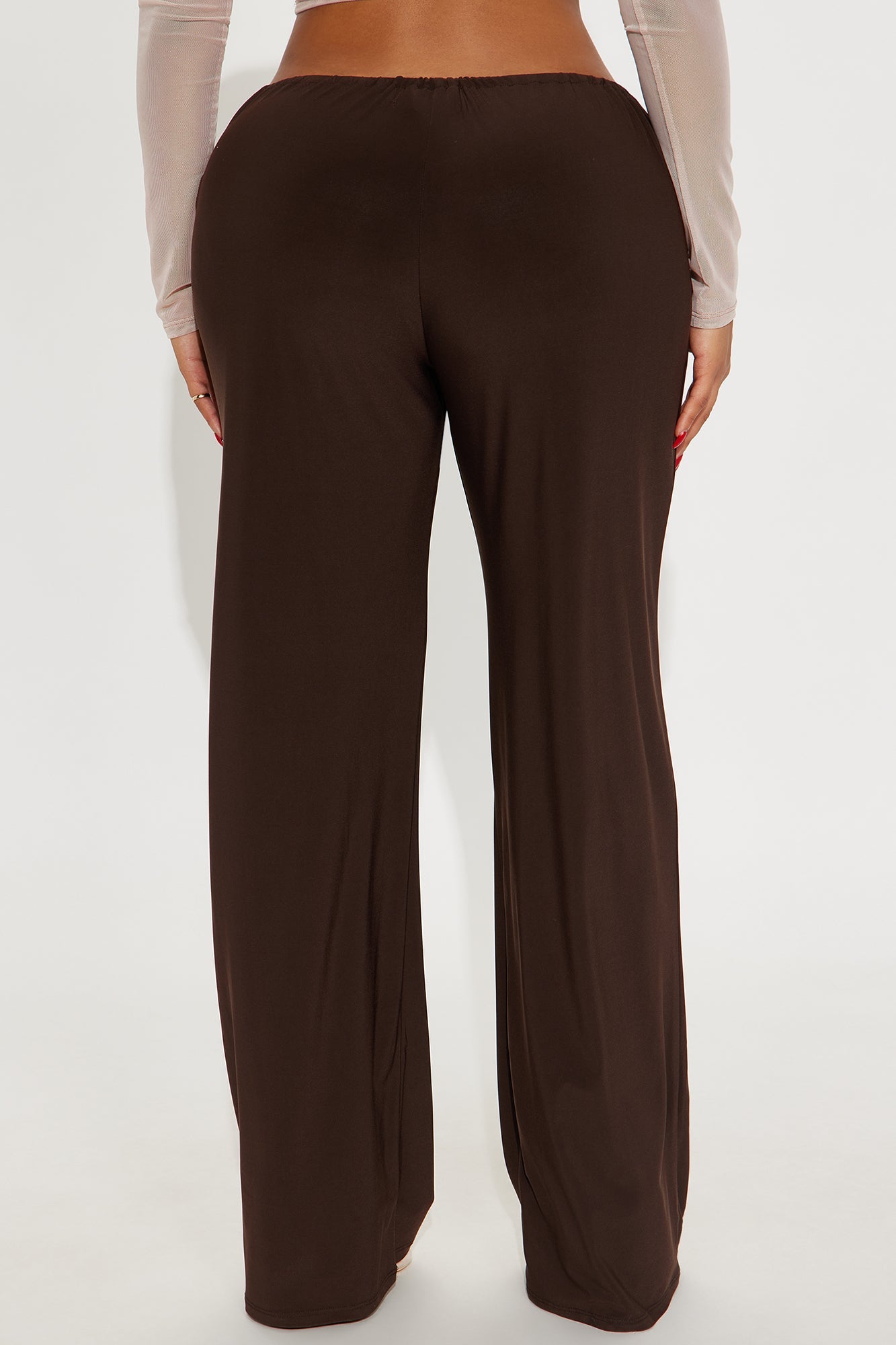 Focused On You Low Rise Wide Leg Pant 32 - Chocolate
