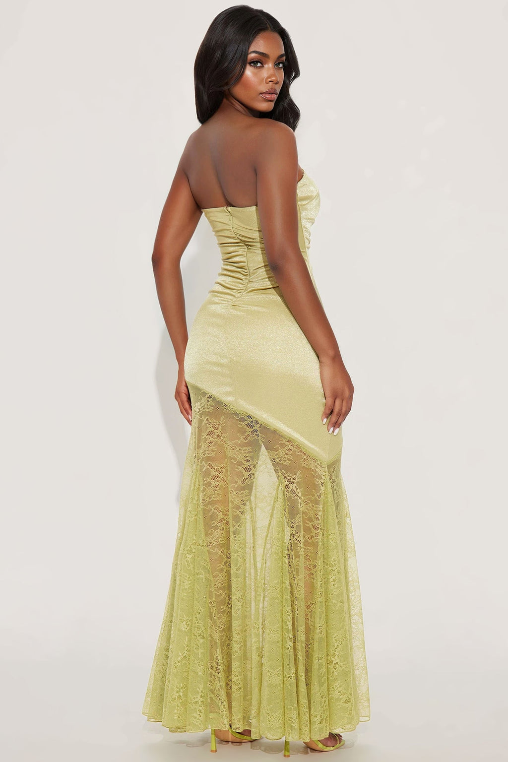 Soft Love Strapless Maxi Dress - Sage