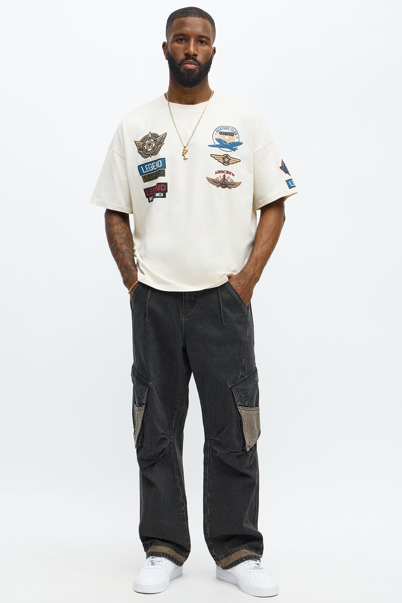 Legendary Airman Oversized Short Sleeve Tee - Off White