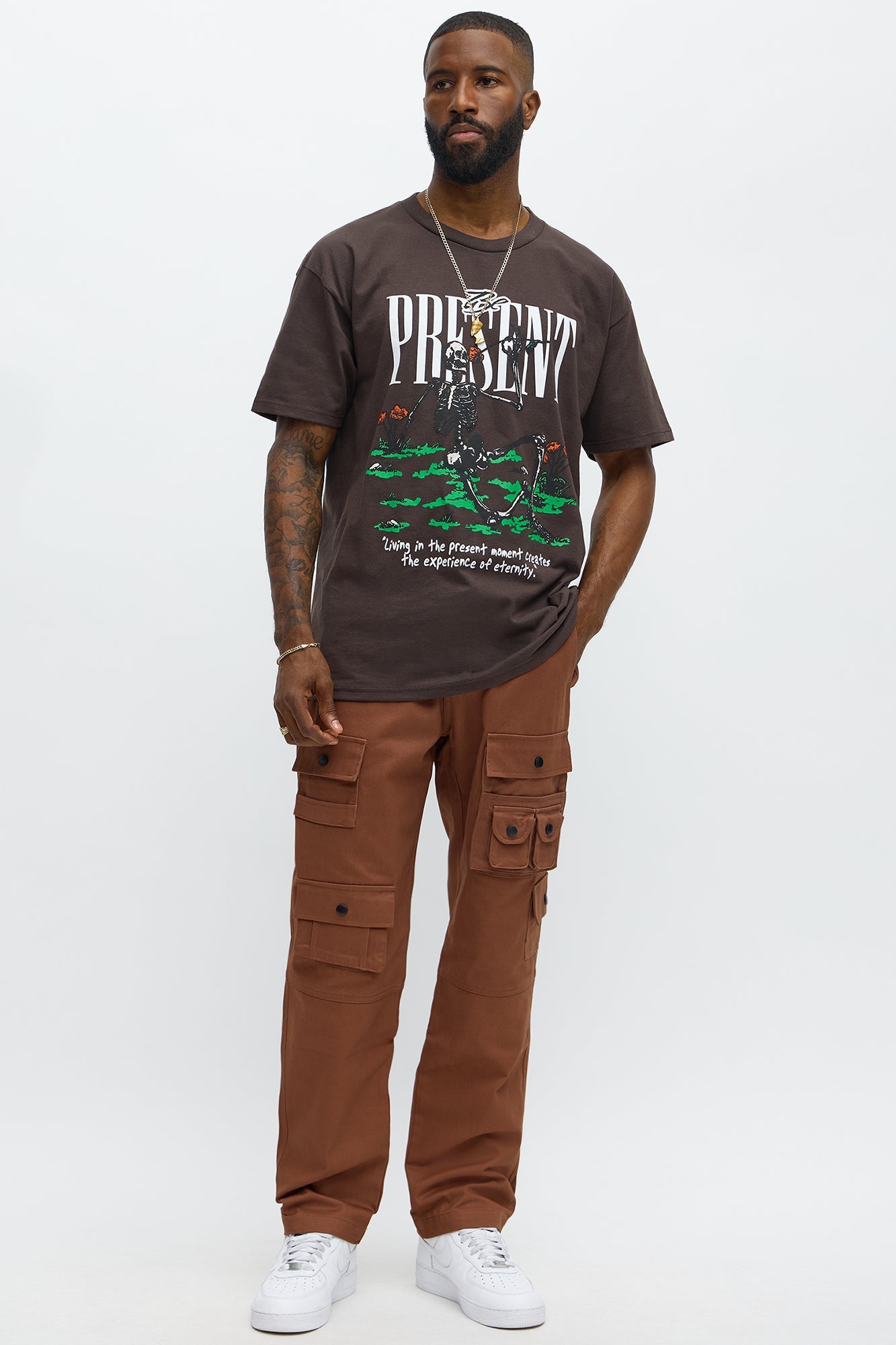 Slim Count On It Cargo Utility Pants - Brown