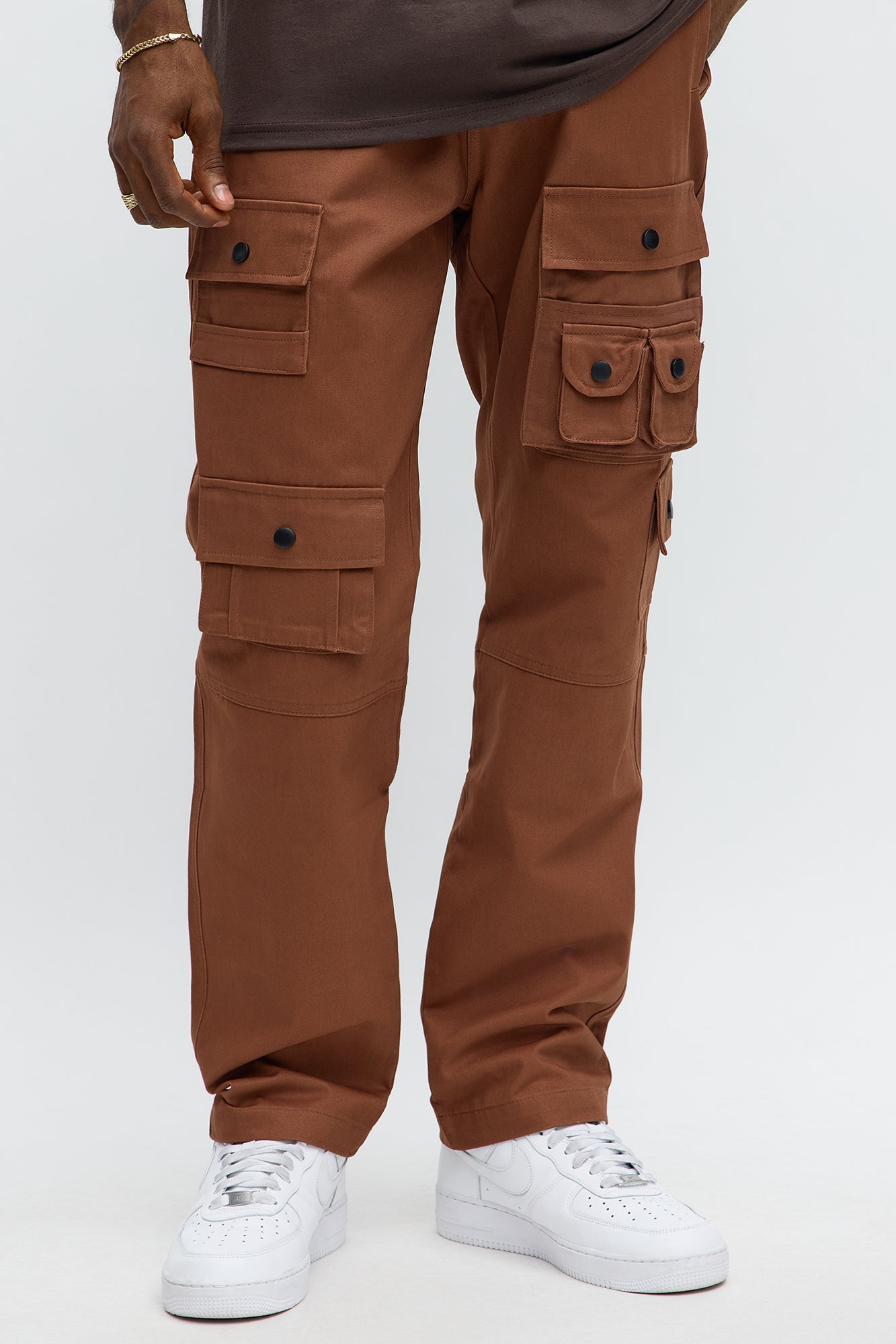 Slim Count On It Cargo Utility Pants - Brown