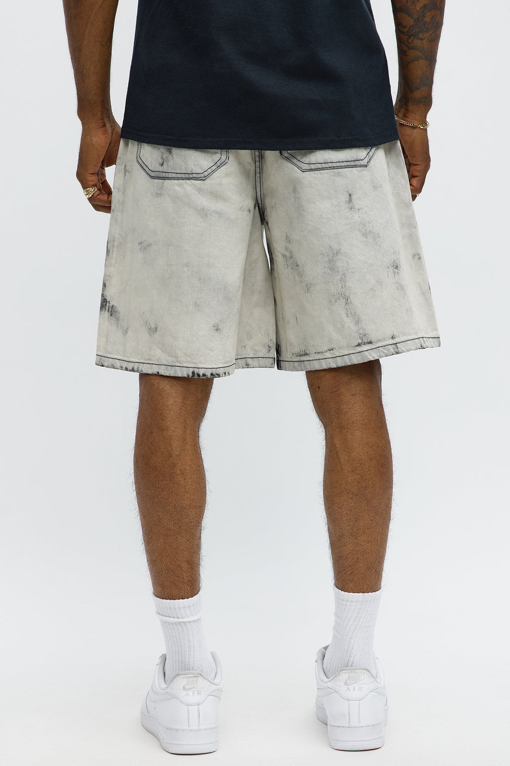 Relaxed Not For The Smoke Denim Shorts - Grey/Smoke