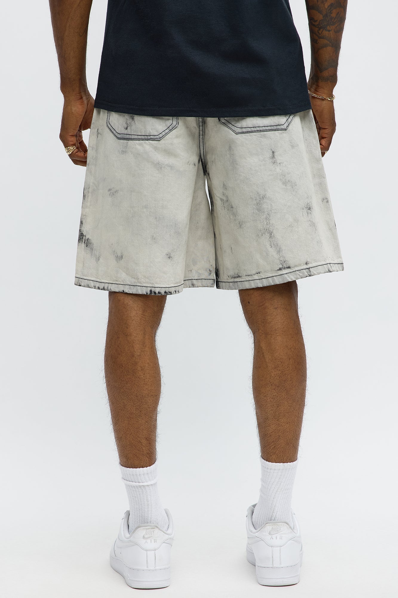 Relaxed Not For The Smoke Denim Shorts - Grey/Smoke