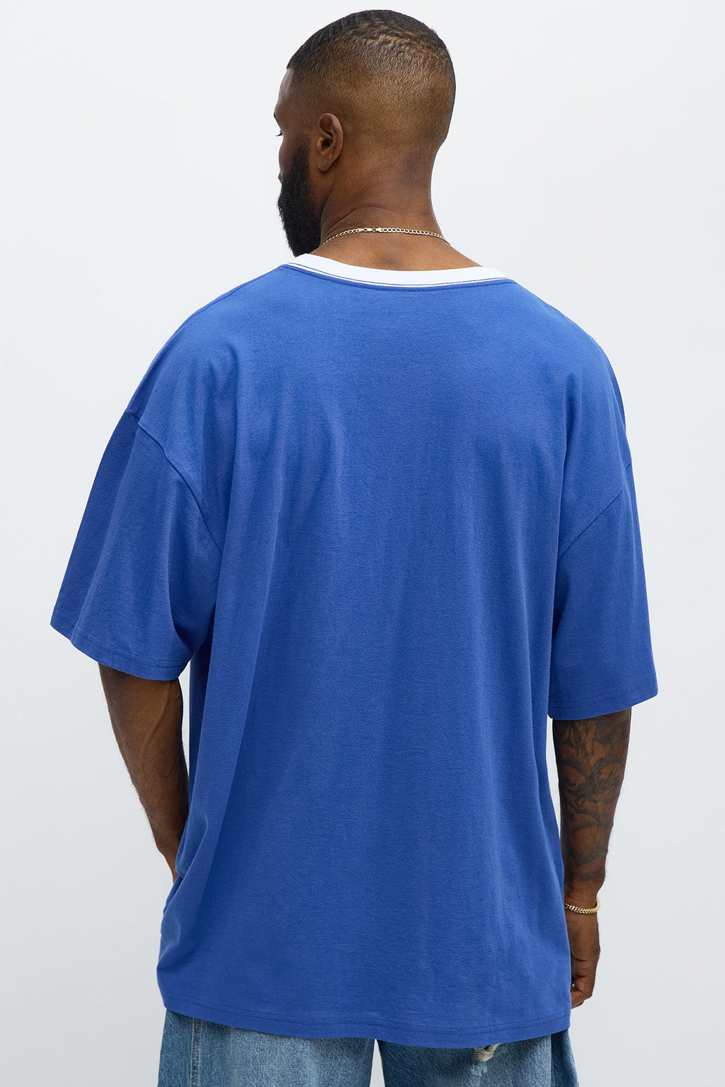 LA Old English Jersey Tee - Blue
