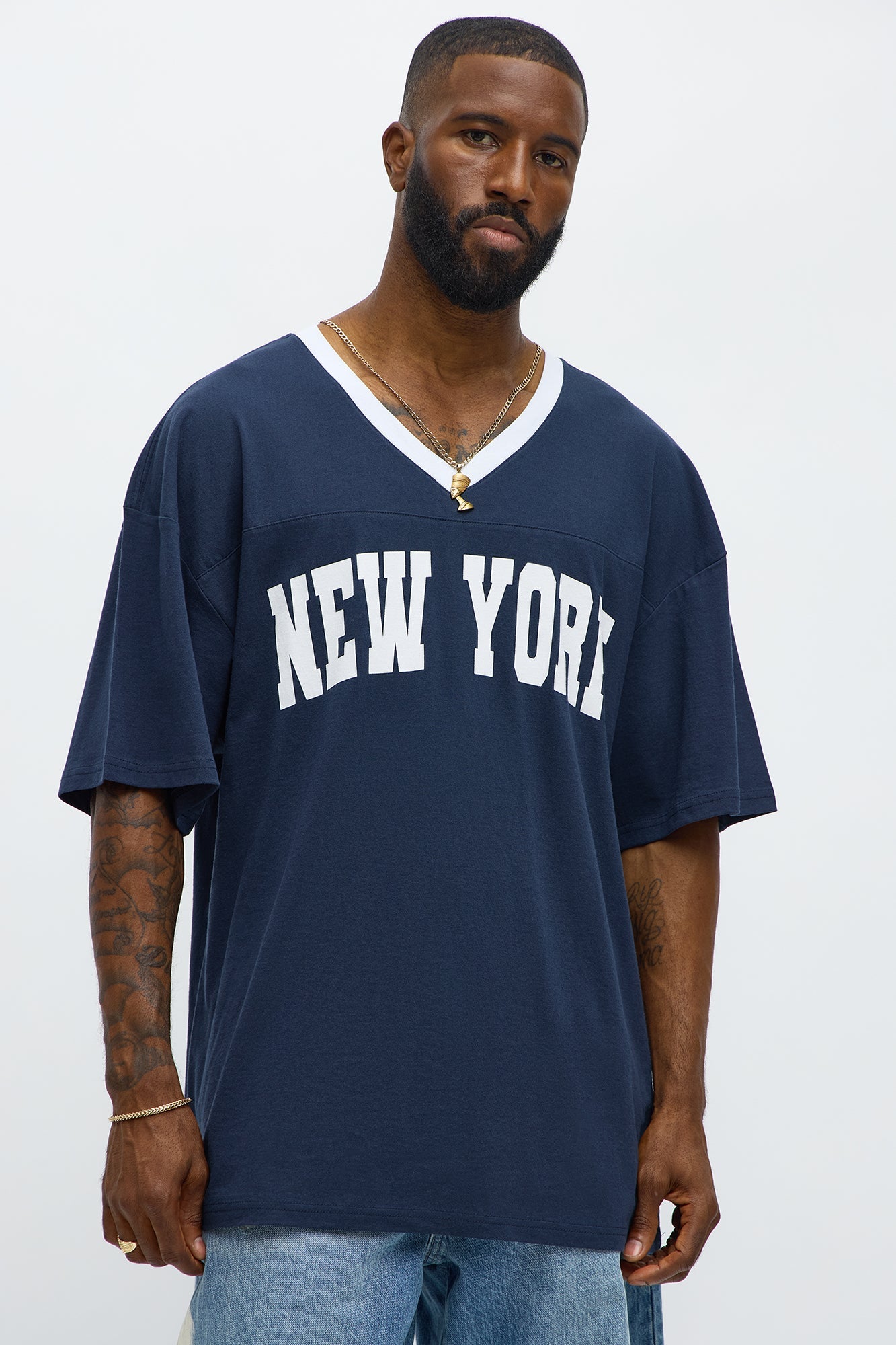 New York Collegiate Jersey Tee - Multi Color