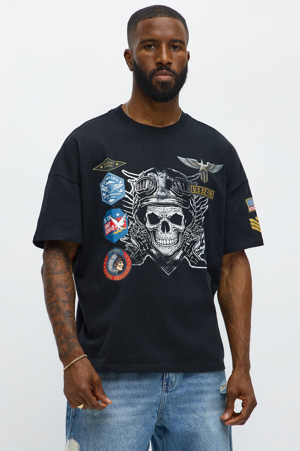 Airman Specialist Oversized Short Sleeve Tee - Black
