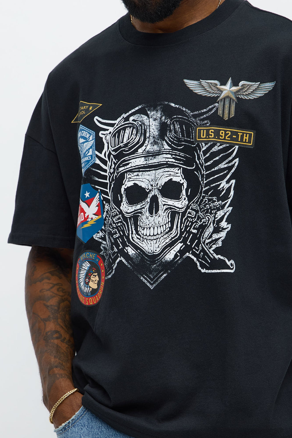 Airman Specialist Oversized Short Sleeve Tee - Black
