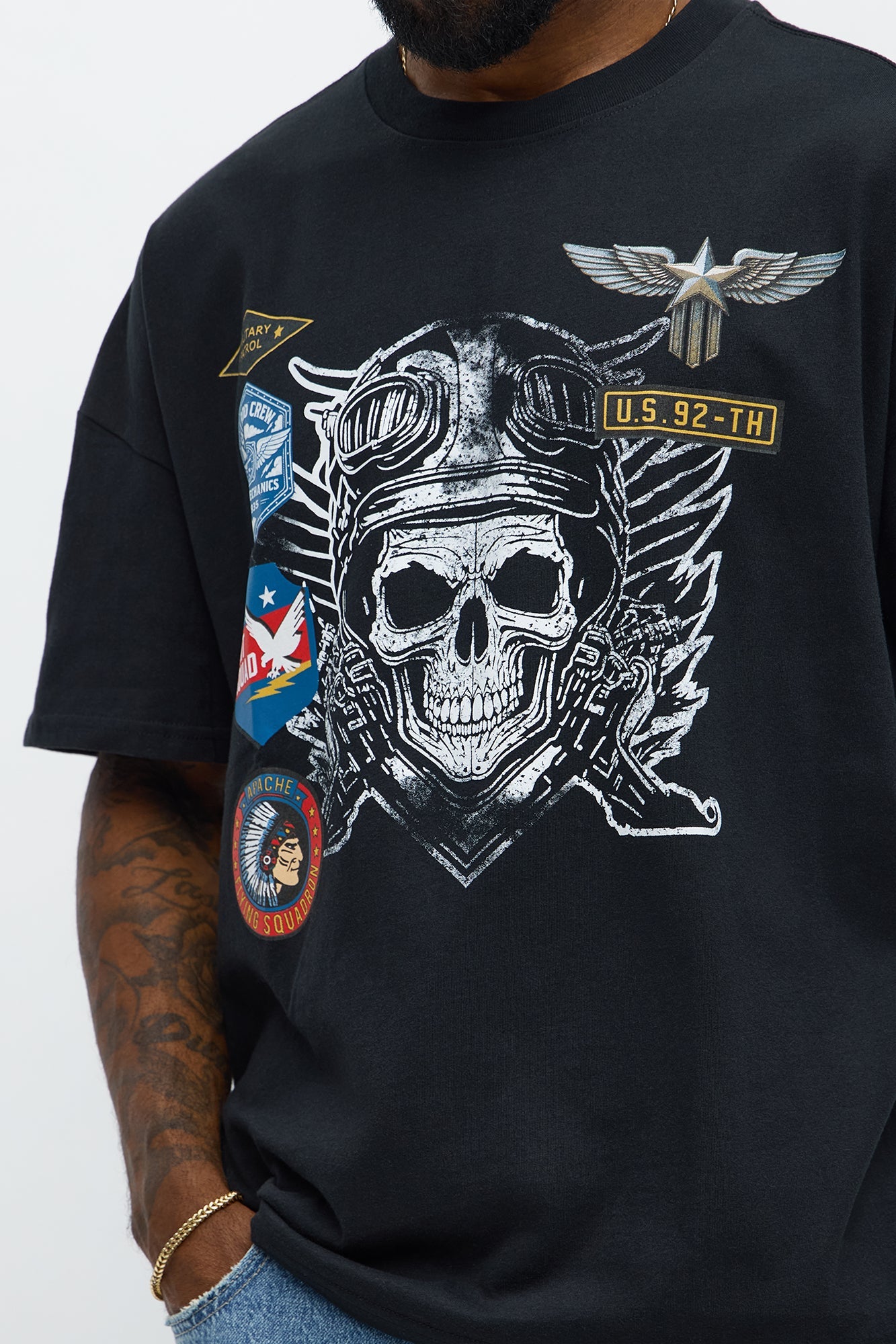Airman Specialist Oversized Short Sleeve Tee - Black