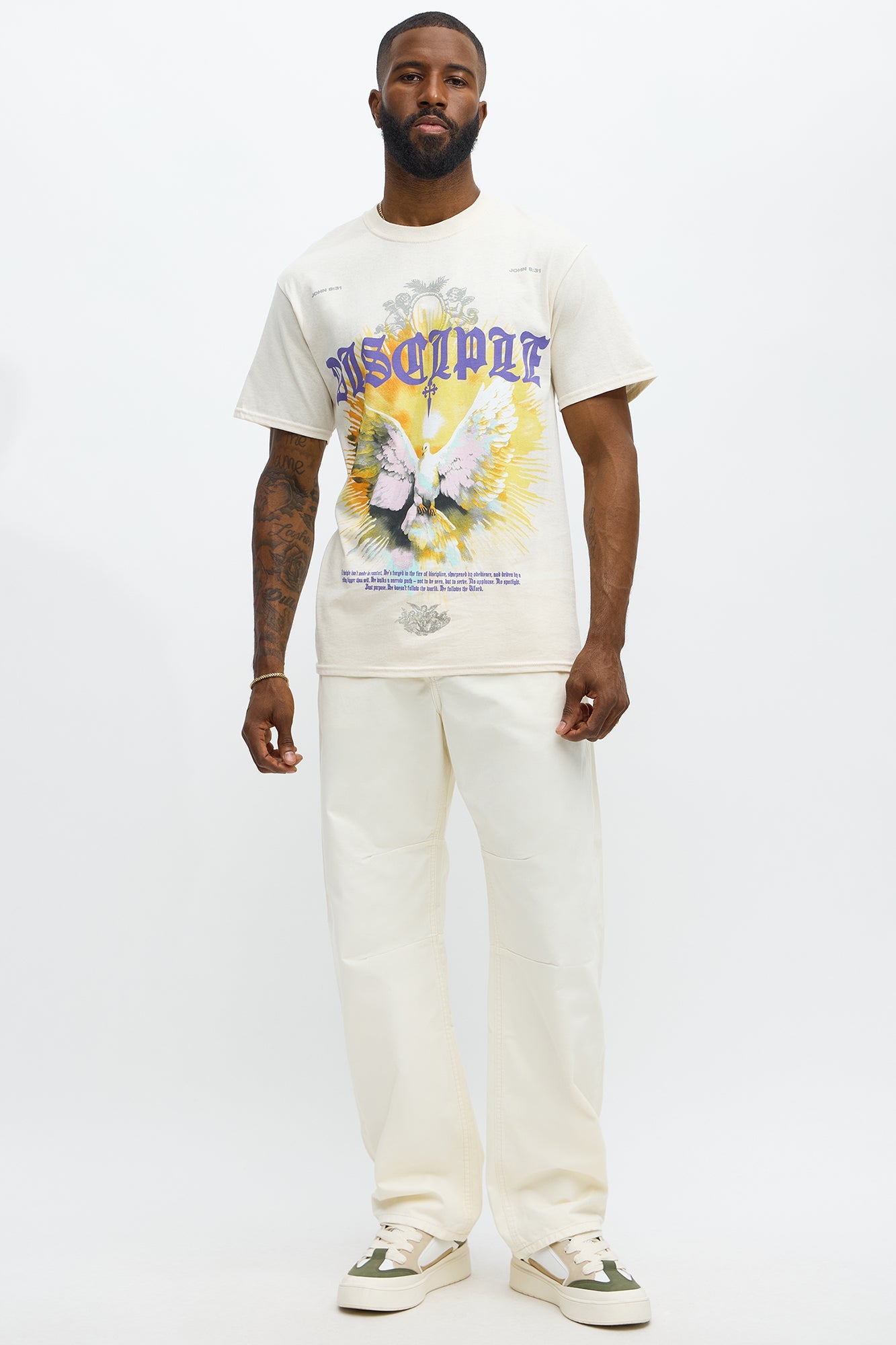 Gods Disciple Short Sleeve Tee - Natural