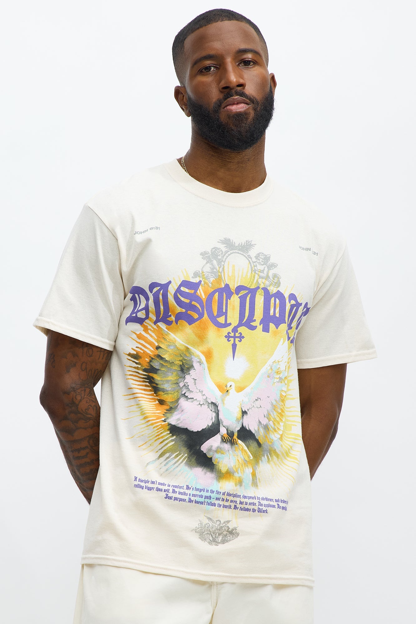 Gods Disciple Short Sleeve Tee - Natural