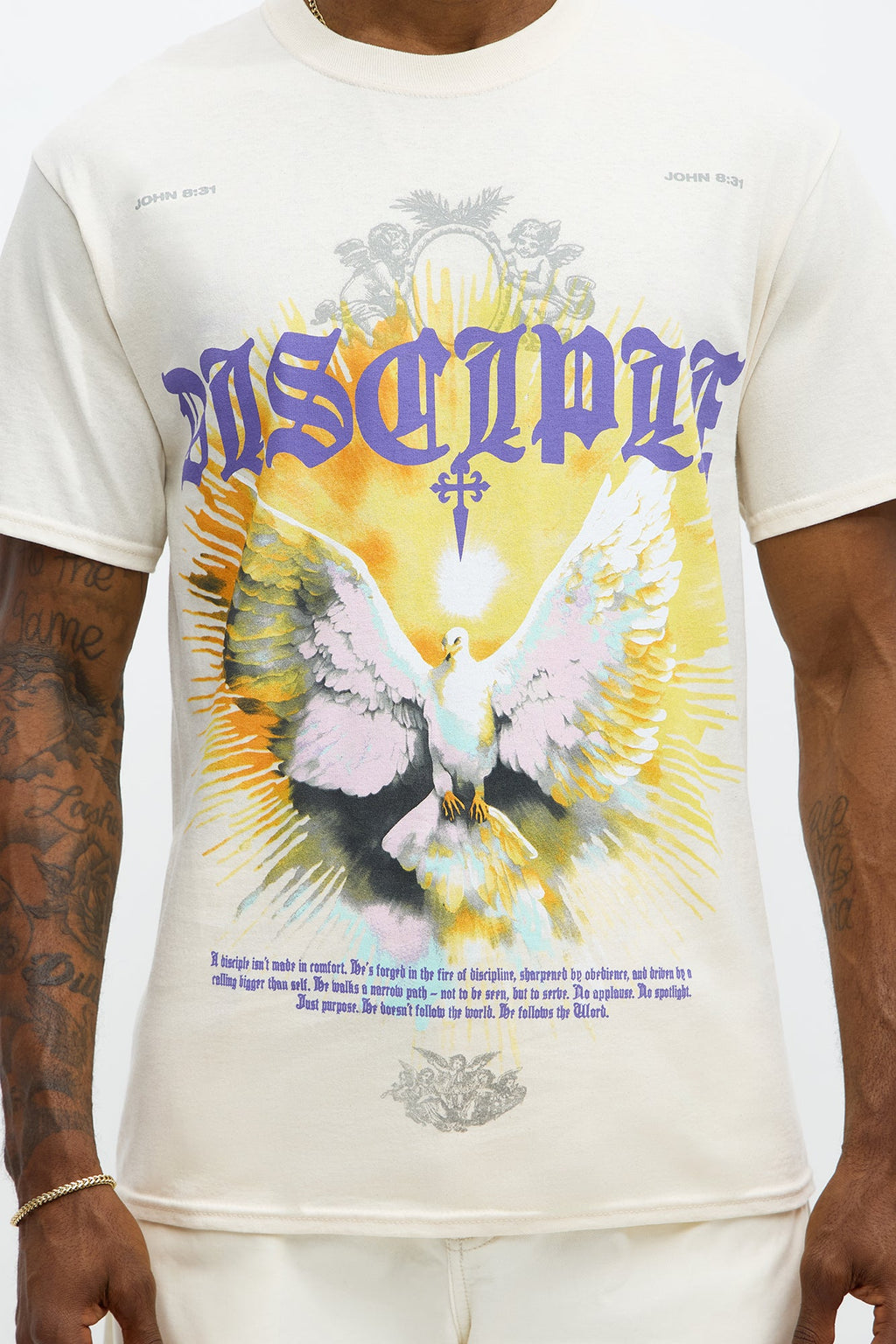 Gods Disciple Short Sleeve Tee - Natural