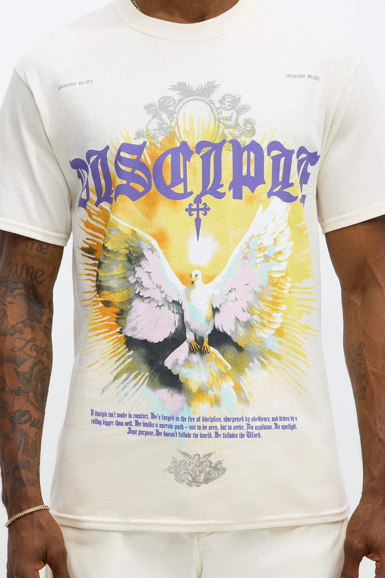 Gods Disciple Short Sleeve Tee - Natural