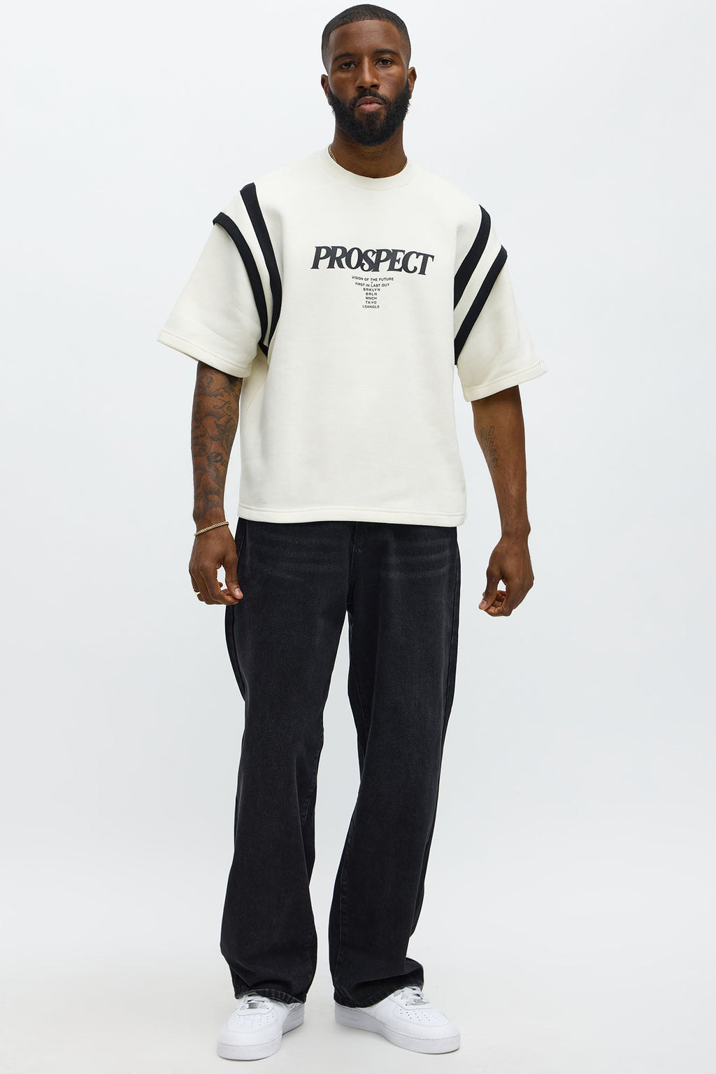 Prospect Boxy Short Sleeve Tee - Cream/combo