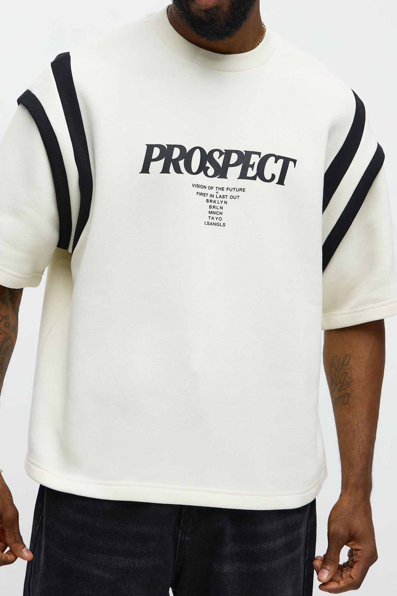 Prospect Boxy Short Sleeve Tee - Cream/combo