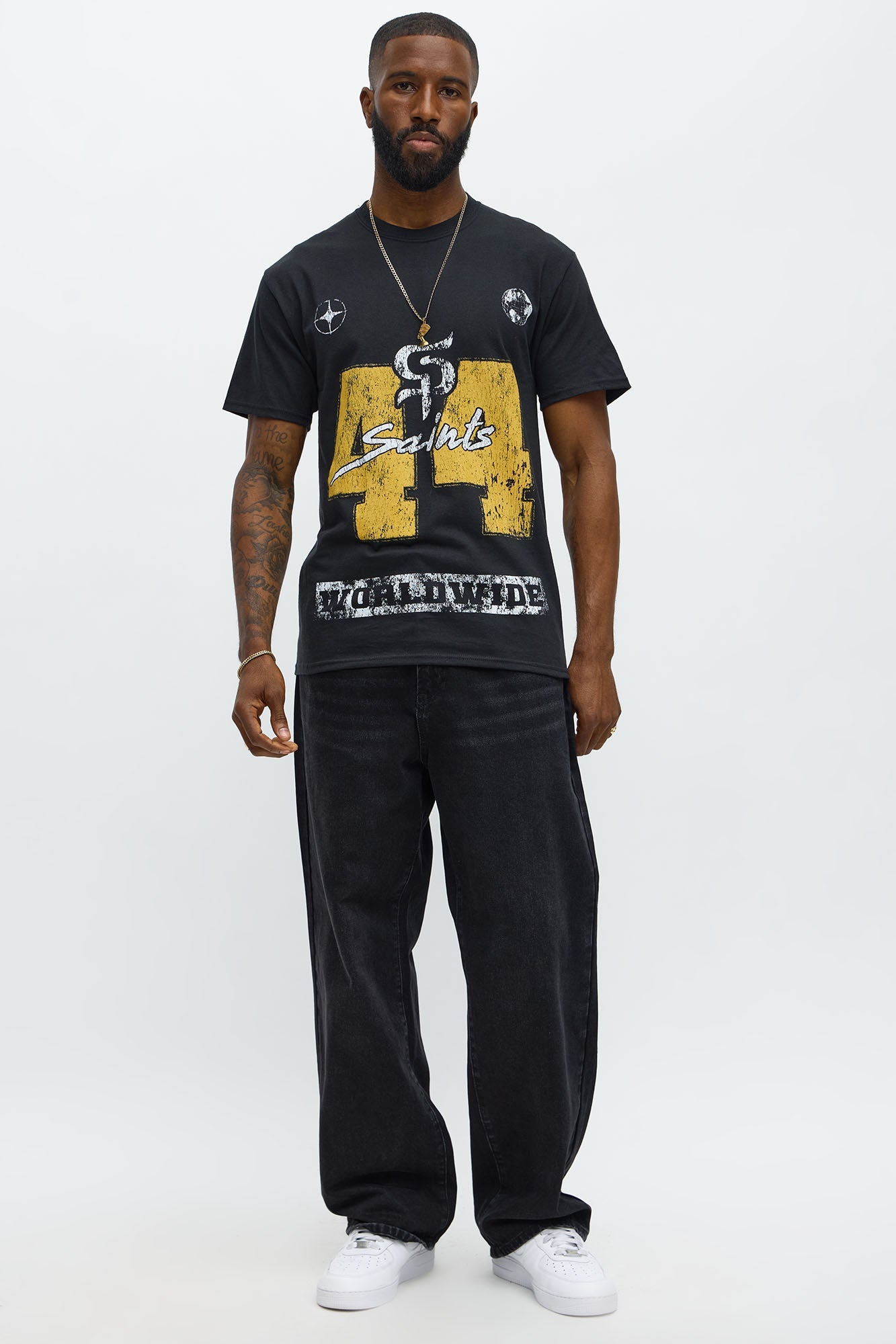 Saints Worldwide 44 Short Sleeve Tee - Black