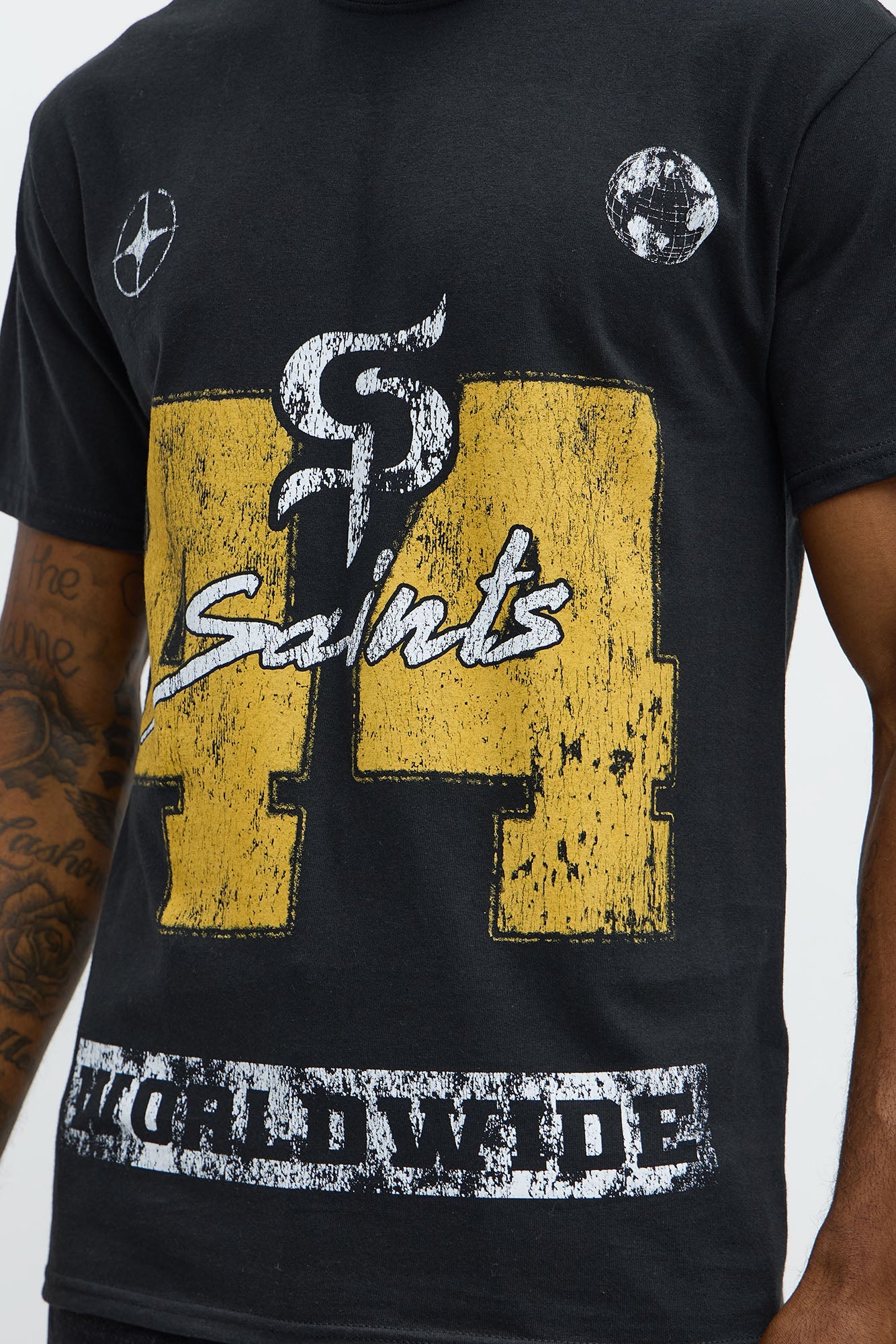 Saints Worldwide 44 Short Sleeve Tee - Black