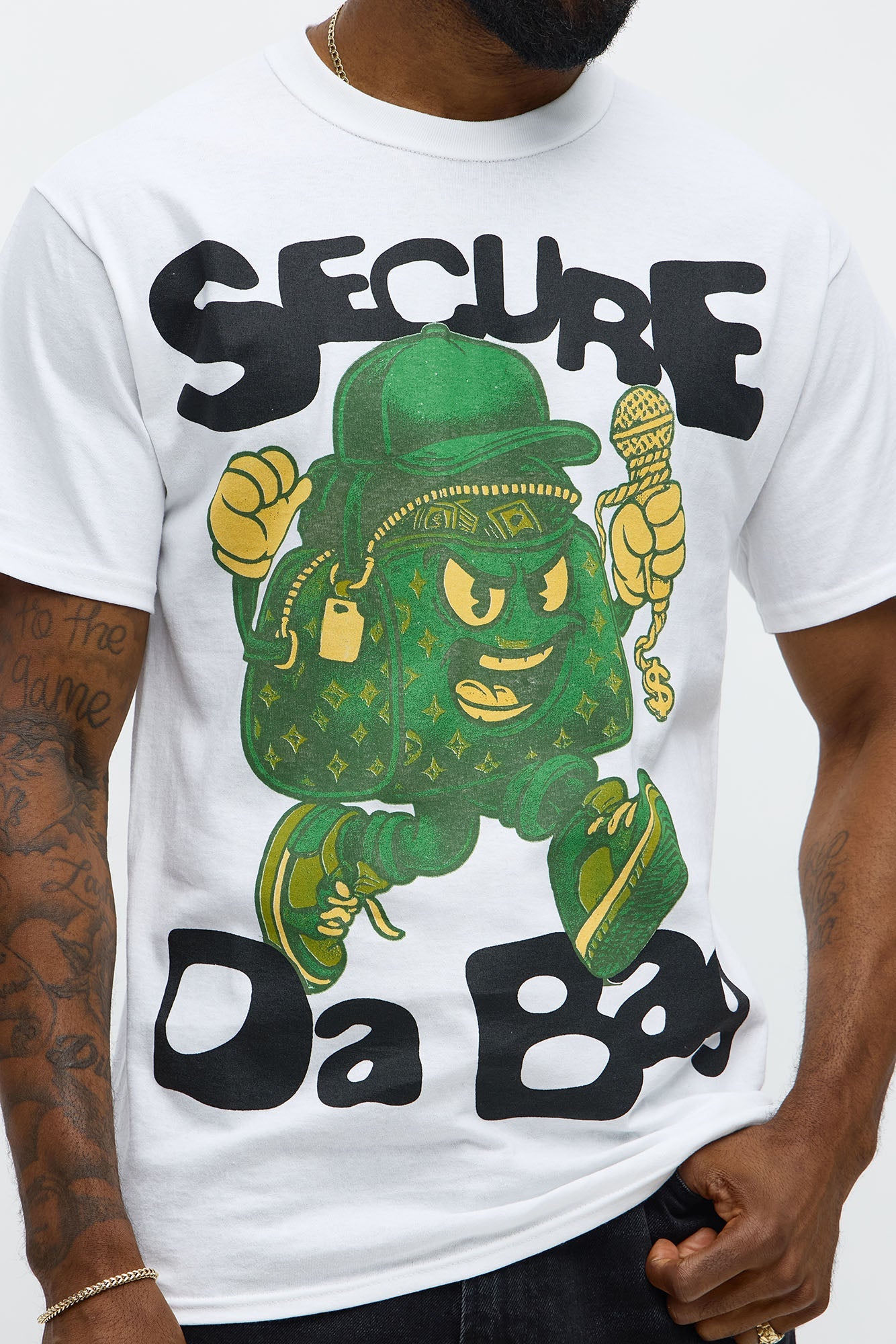 Secure Da Bag Short Sleeve Tee - White