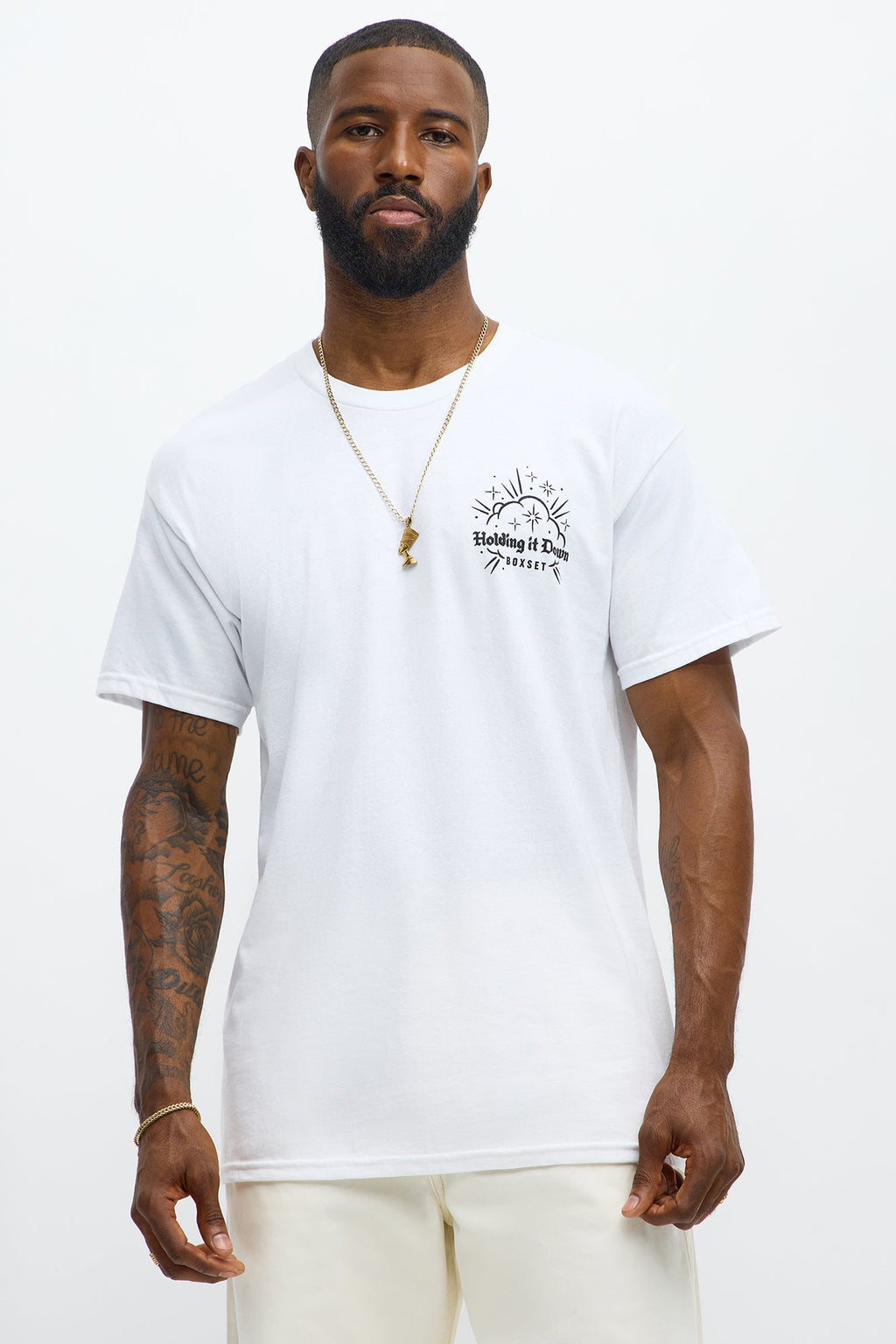 Holding It Down Short Sleeve Tee - White