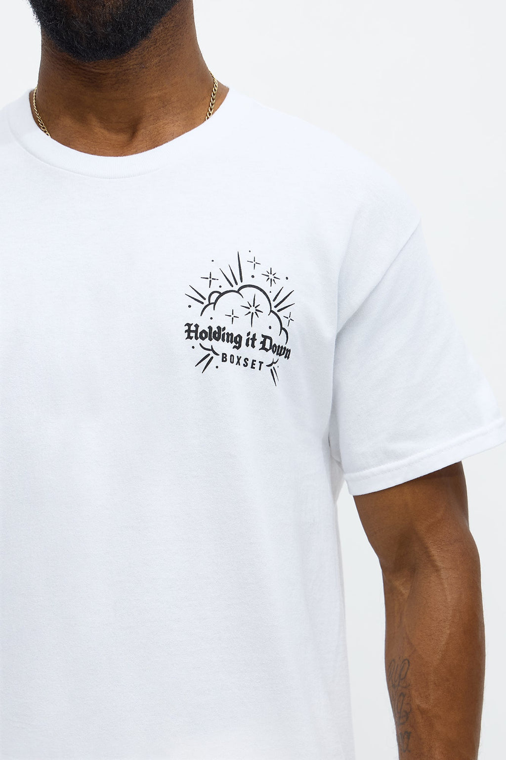 Holding It Down Short Sleeve Tee - White