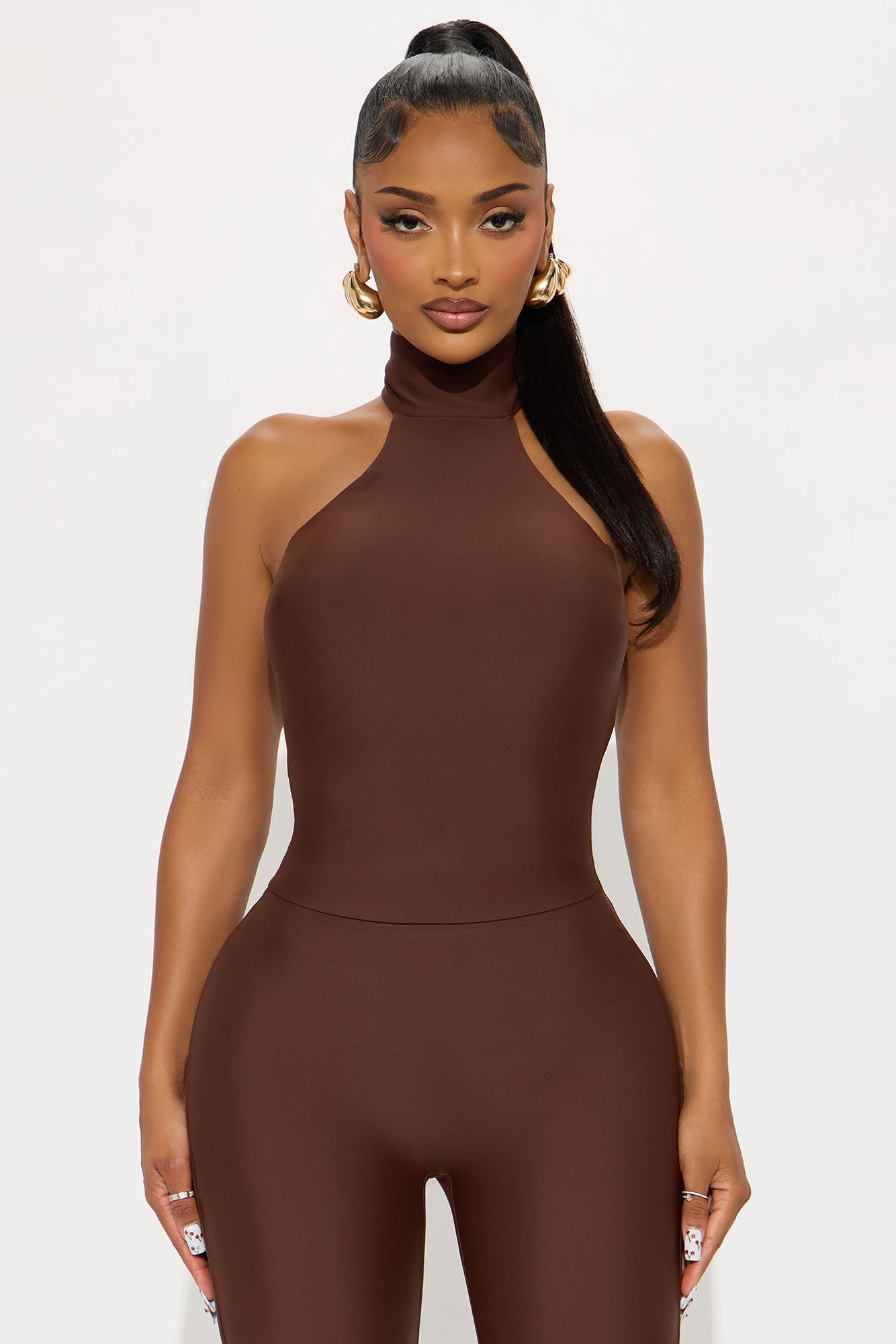 Veda Double Lined Jumpsuit - Chocolate