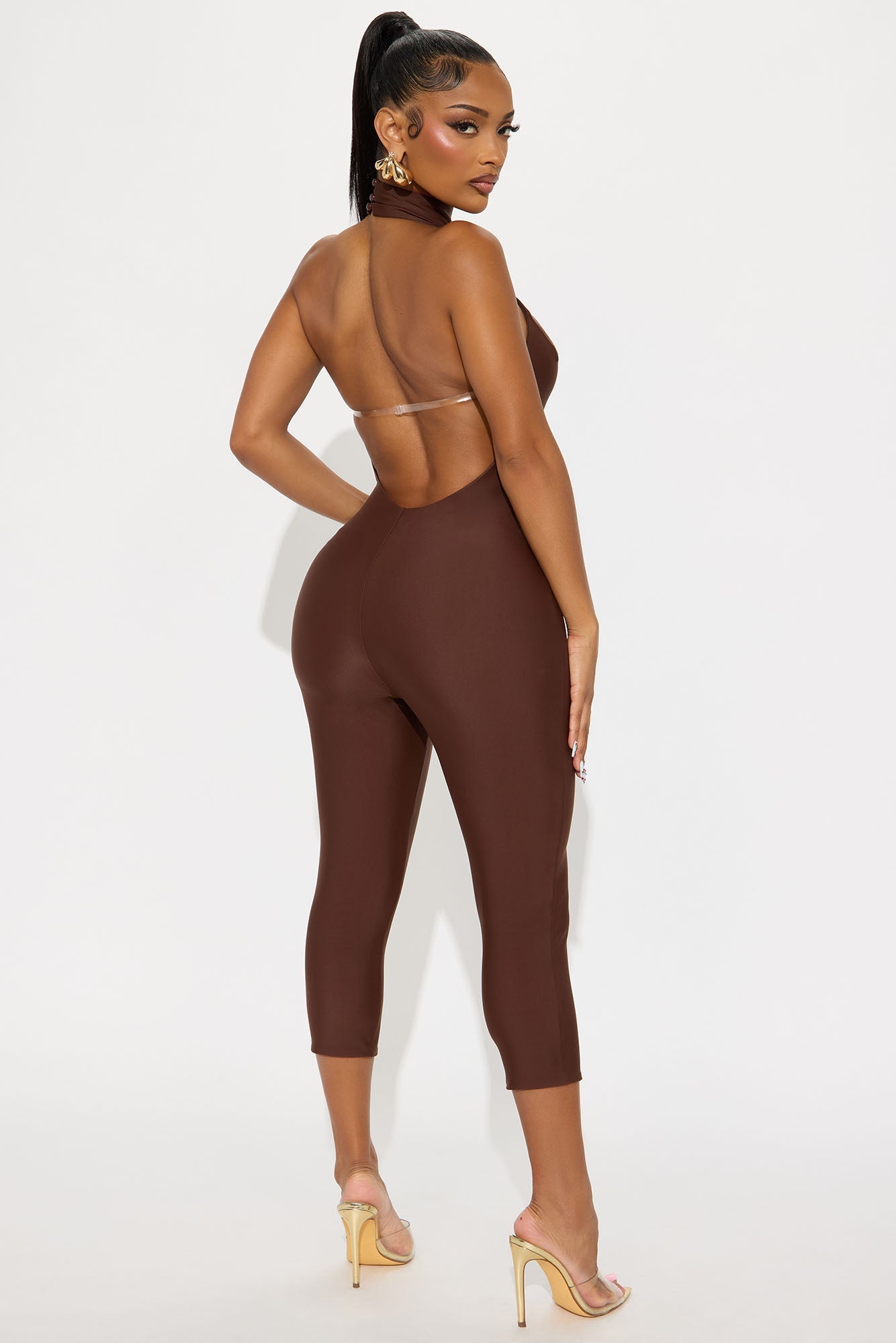 Veda Double Lined Jumpsuit - Chocolate