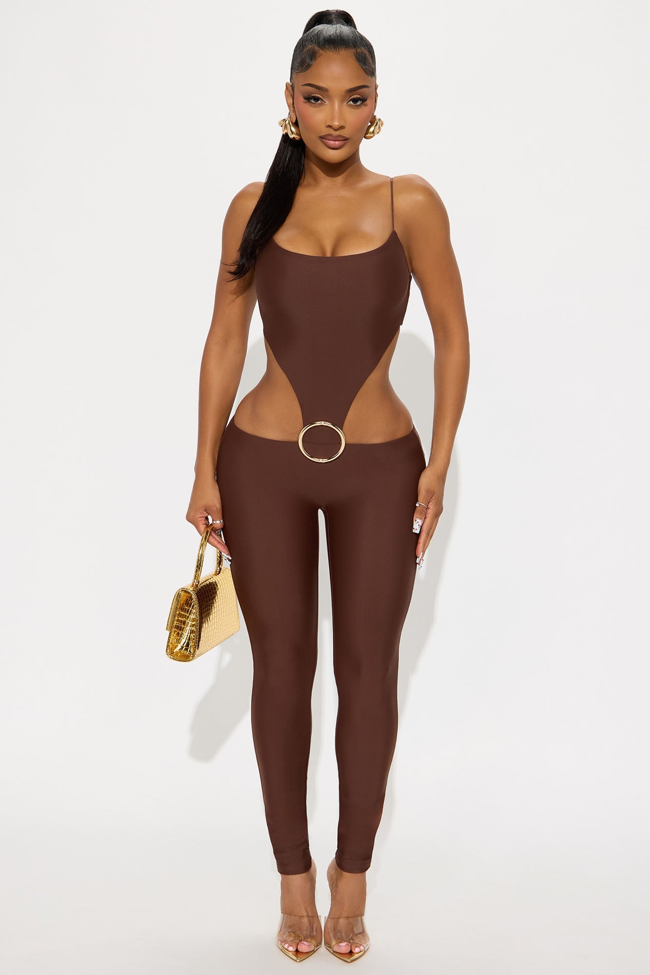 Maren Double Lined Jumpsuit - Chocolate