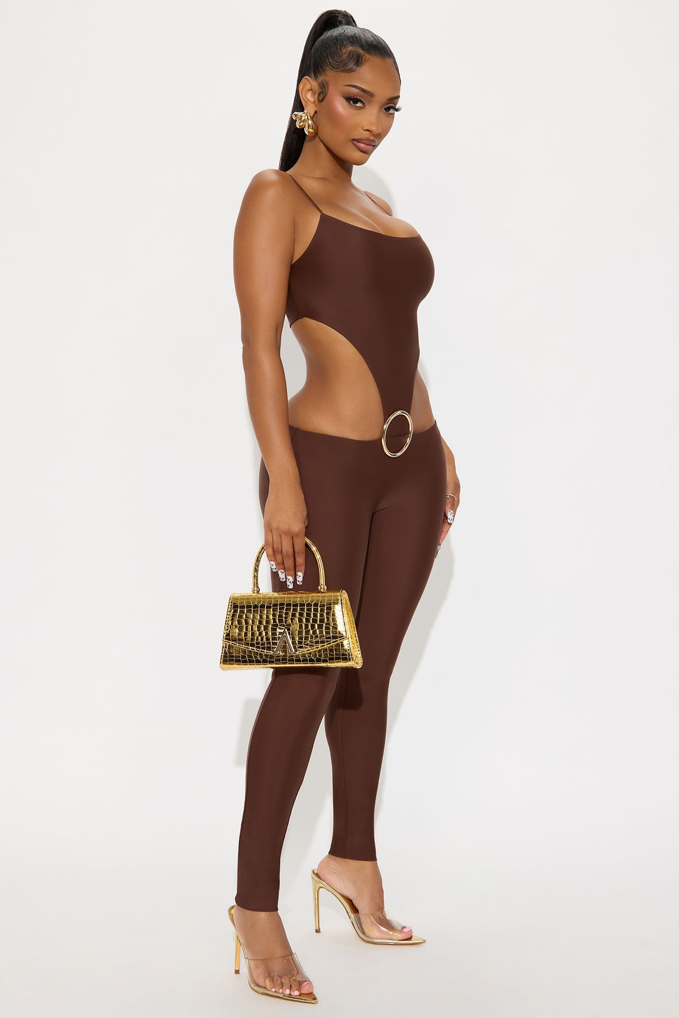 Maren Double Lined Jumpsuit - Chocolate