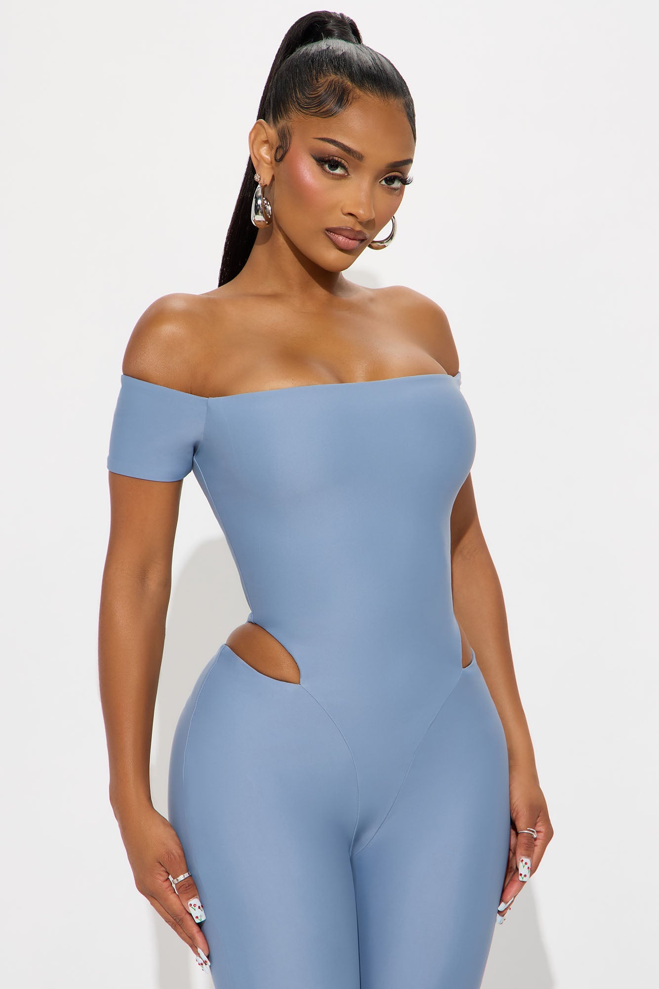 Isla Double Lined Jumpsuit - Dusty Blue