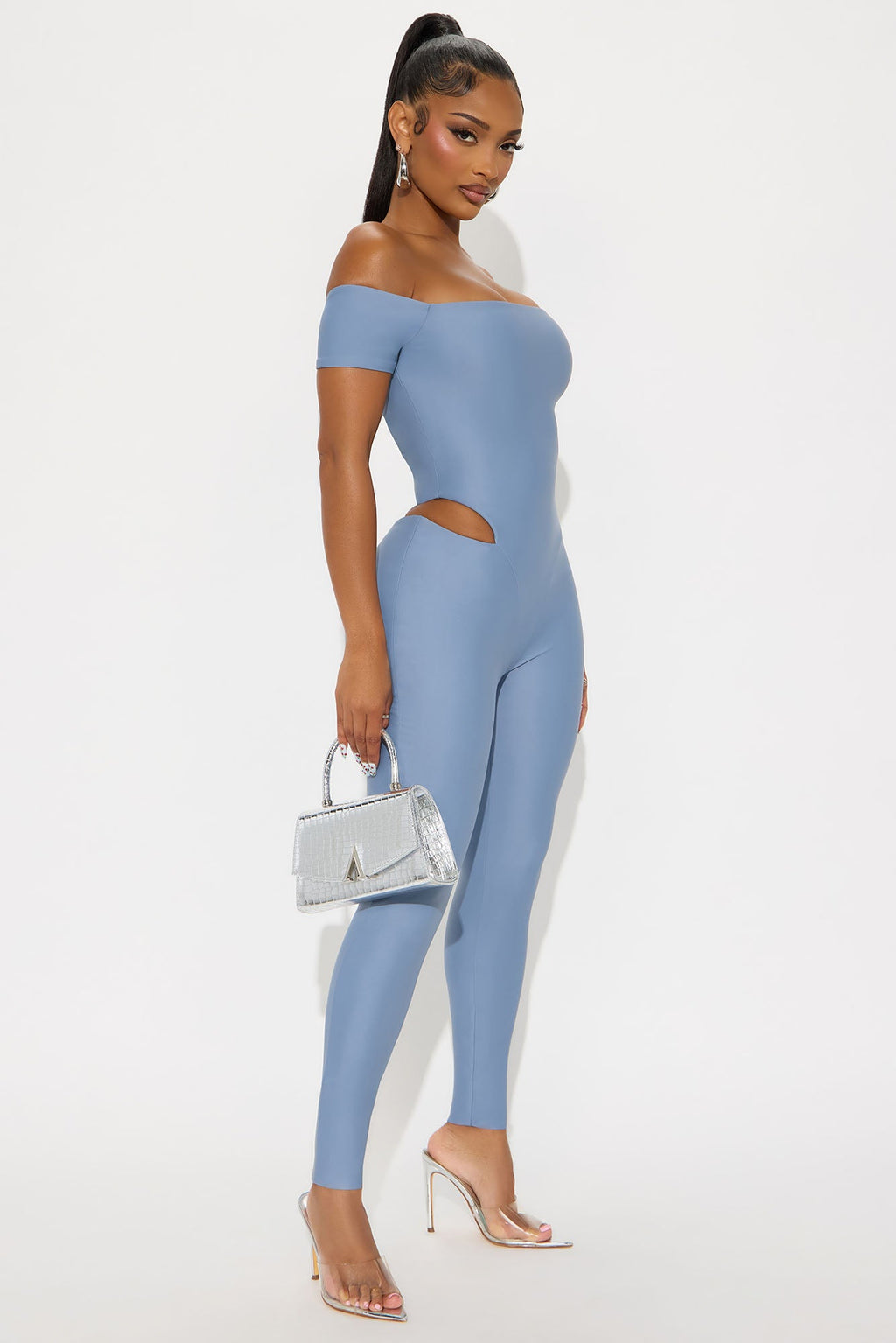 Isla Double Lined Jumpsuit - Dusty Blue