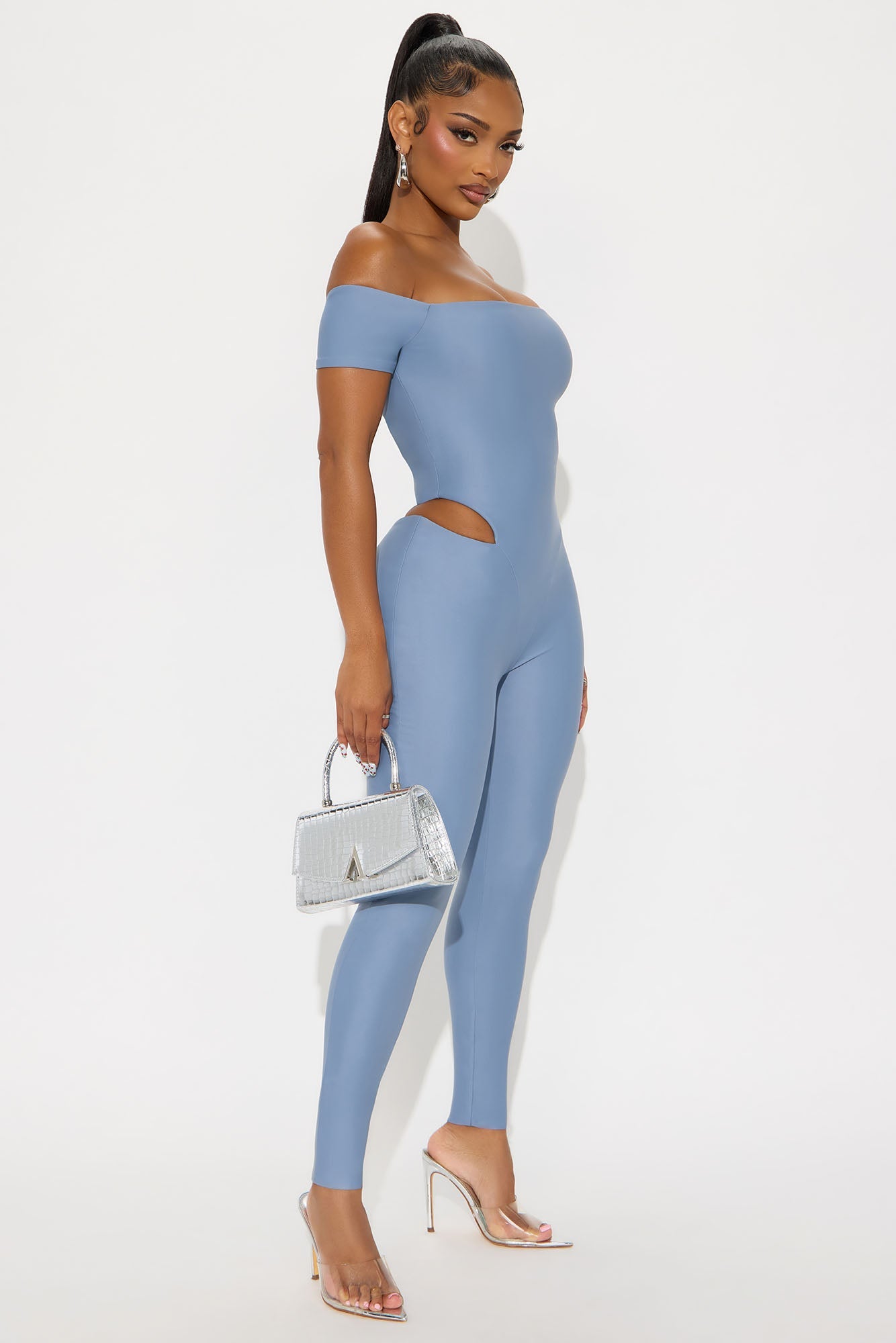 Isla Double Lined Jumpsuit - Dusty Blue