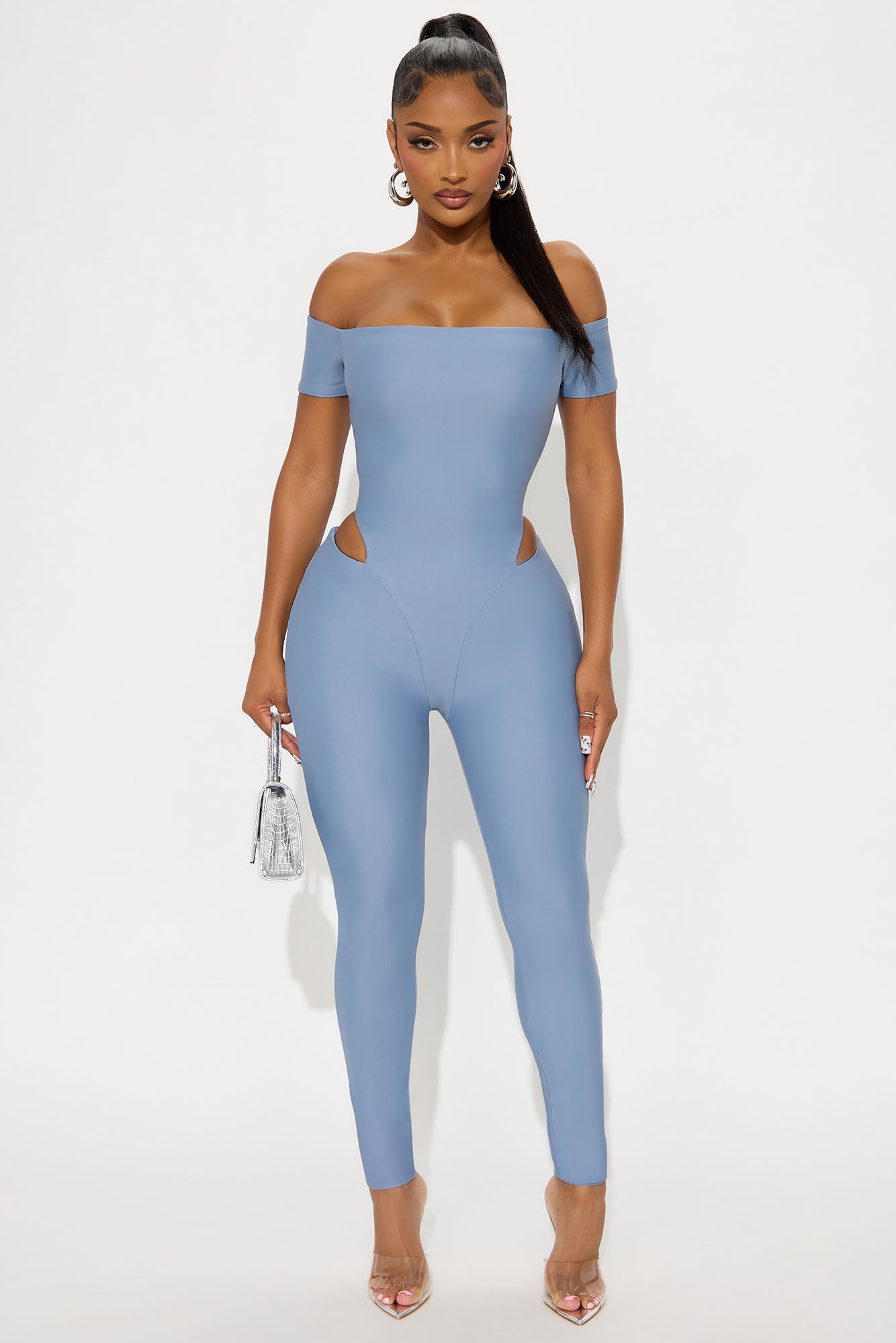 Isla Double Lined Jumpsuit - Dusty Blue