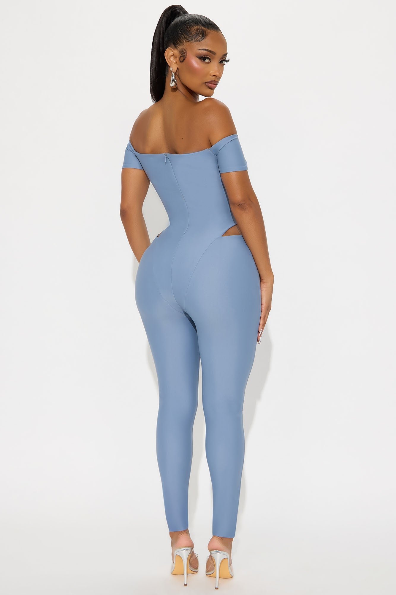 Isla Double Lined Jumpsuit - Dusty Blue