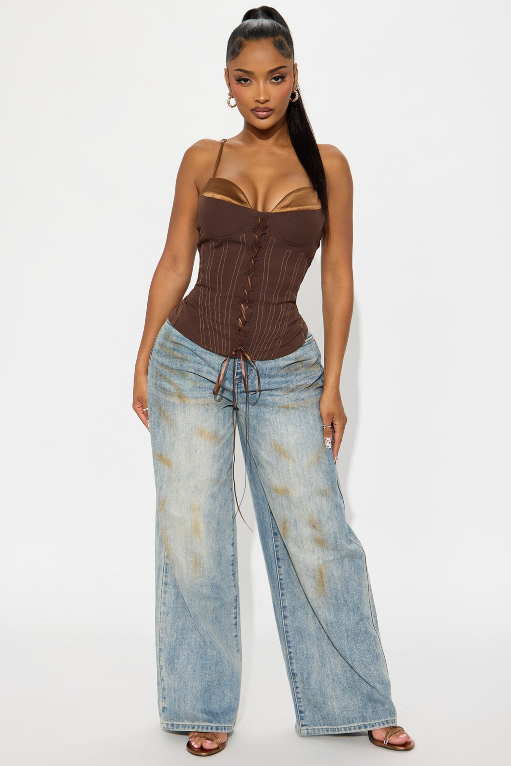 It Goes Like This Corset Top - Chocolate