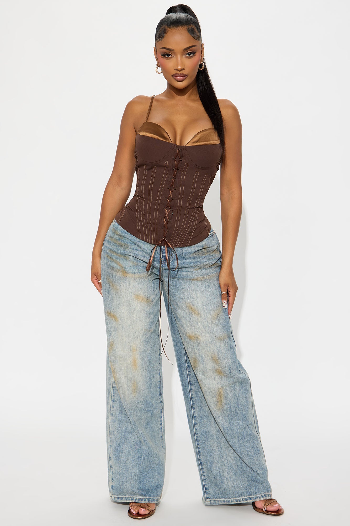 It Goes Like This Corset Top - Chocolate