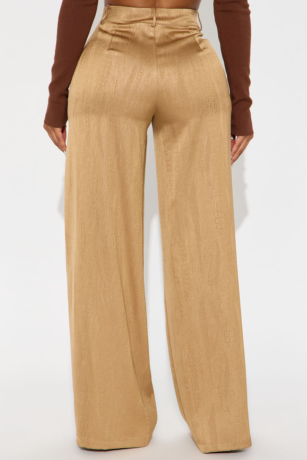 Olandria Textured Wide Leg Pant 33 - Gold 
