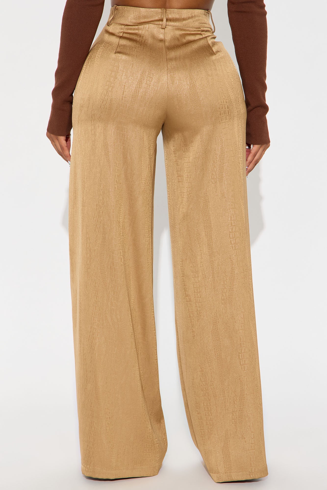 Olandria Textured Wide Leg Pant 33 - Gold 