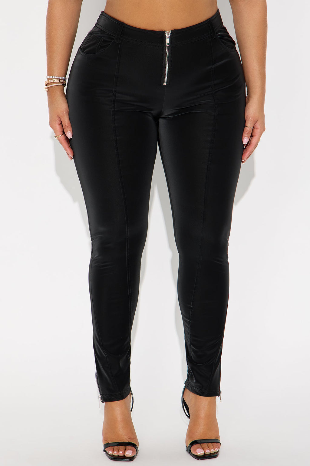 Check The Details Coated Skinny Pant 29″ - Black 