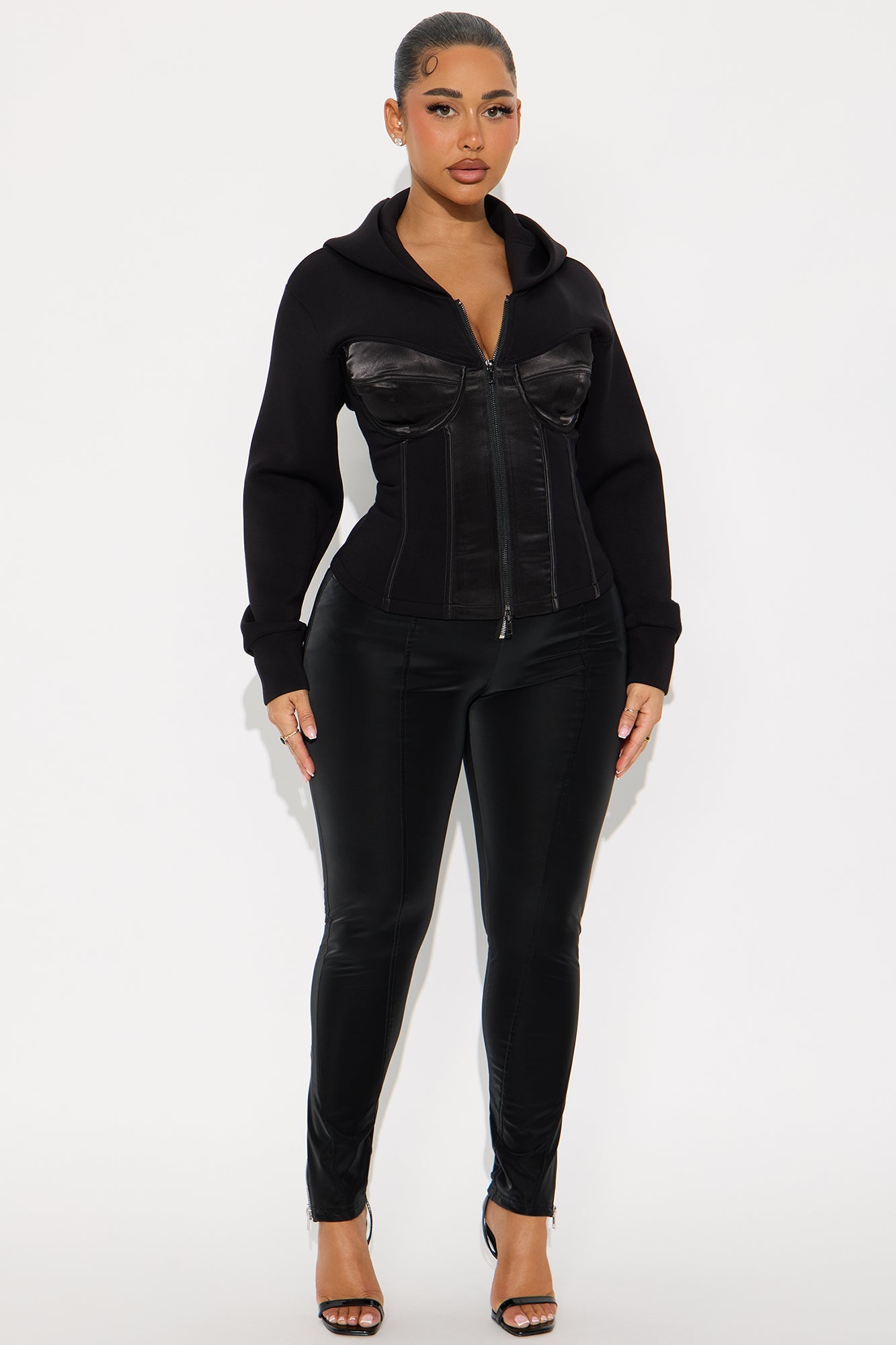 Check The Details Coated Skinny Pant 29″ - Black 