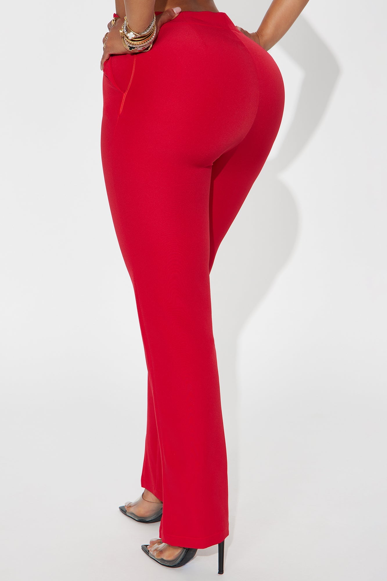 About Her Business Capri Trouser Pant - Red