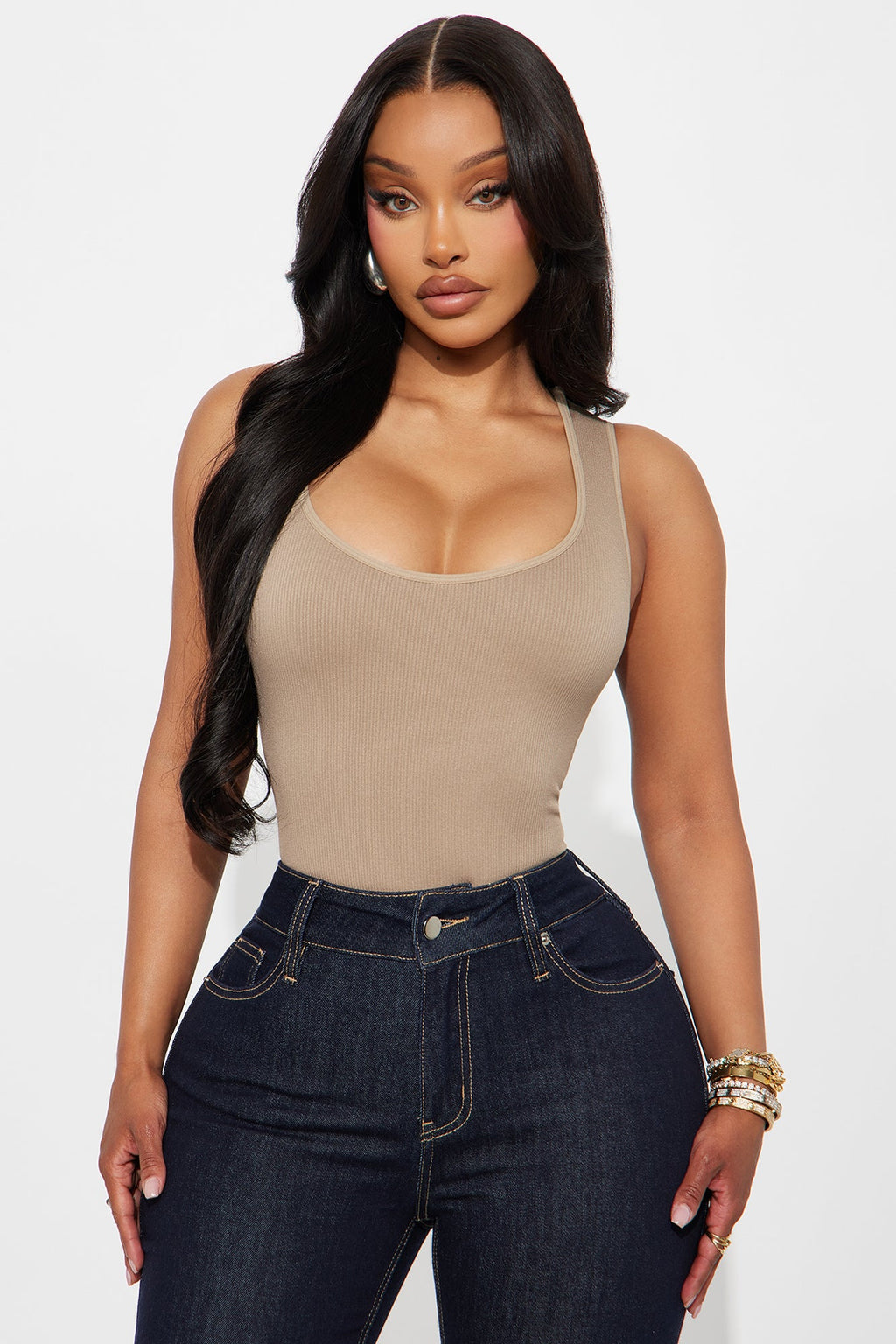 Cindy Seamless Bodysuit - Taupe