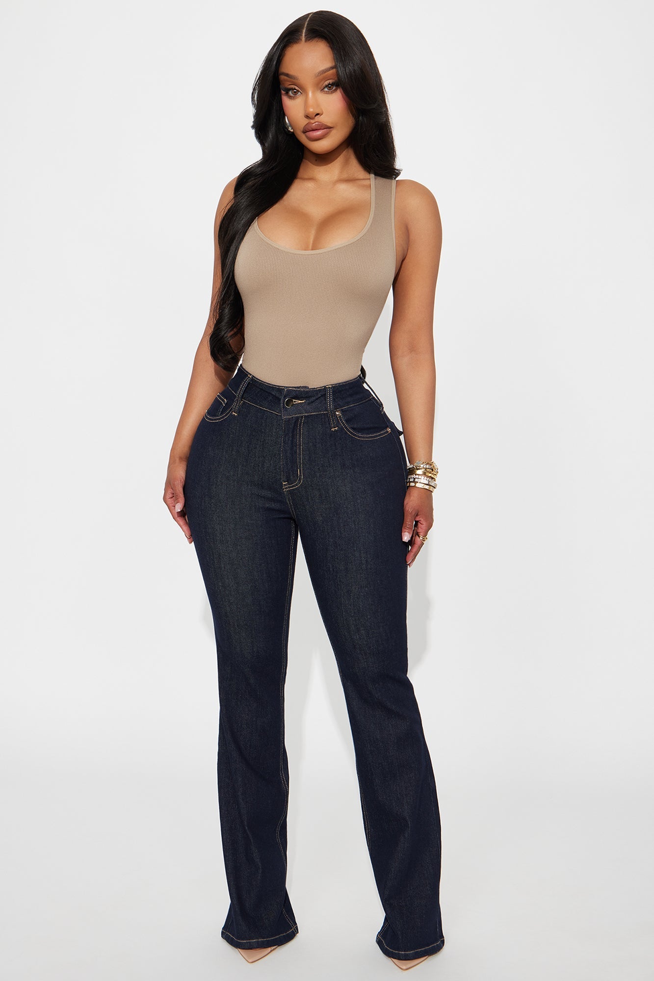 Turn Back Time Flare Jeans - Dark Wash