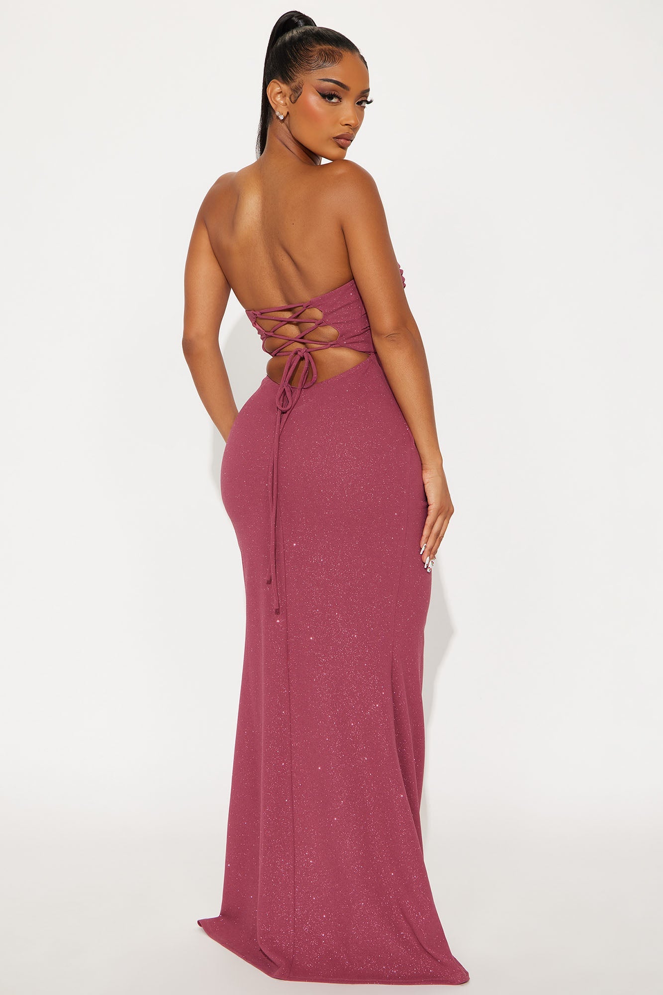 Rosette Elegance Gown - Mauve