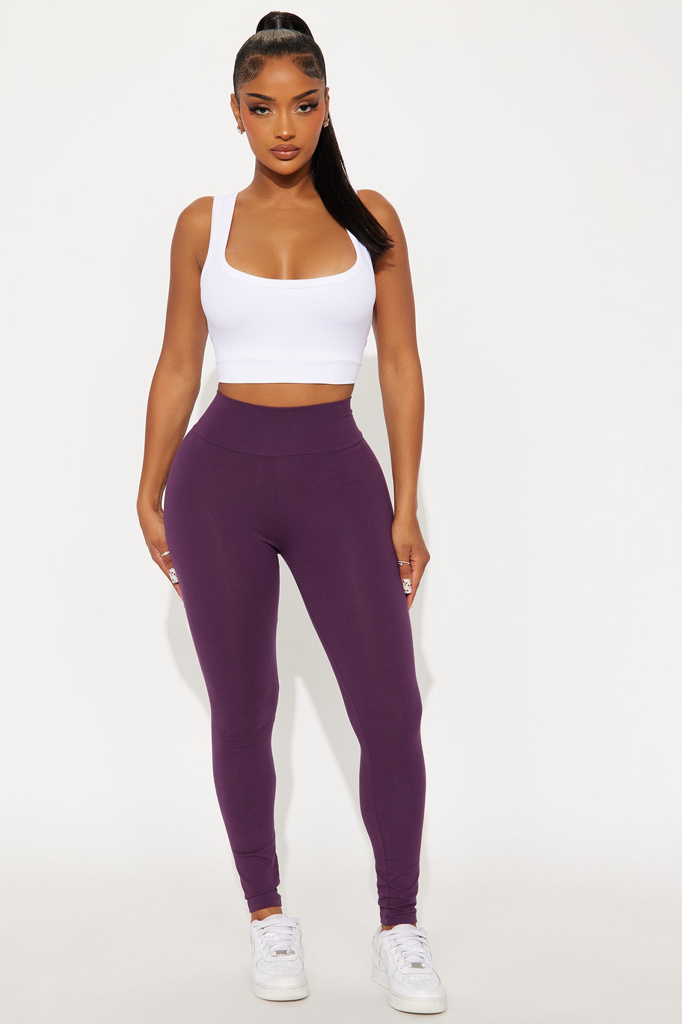 Running Around High Rise Legging - Plum