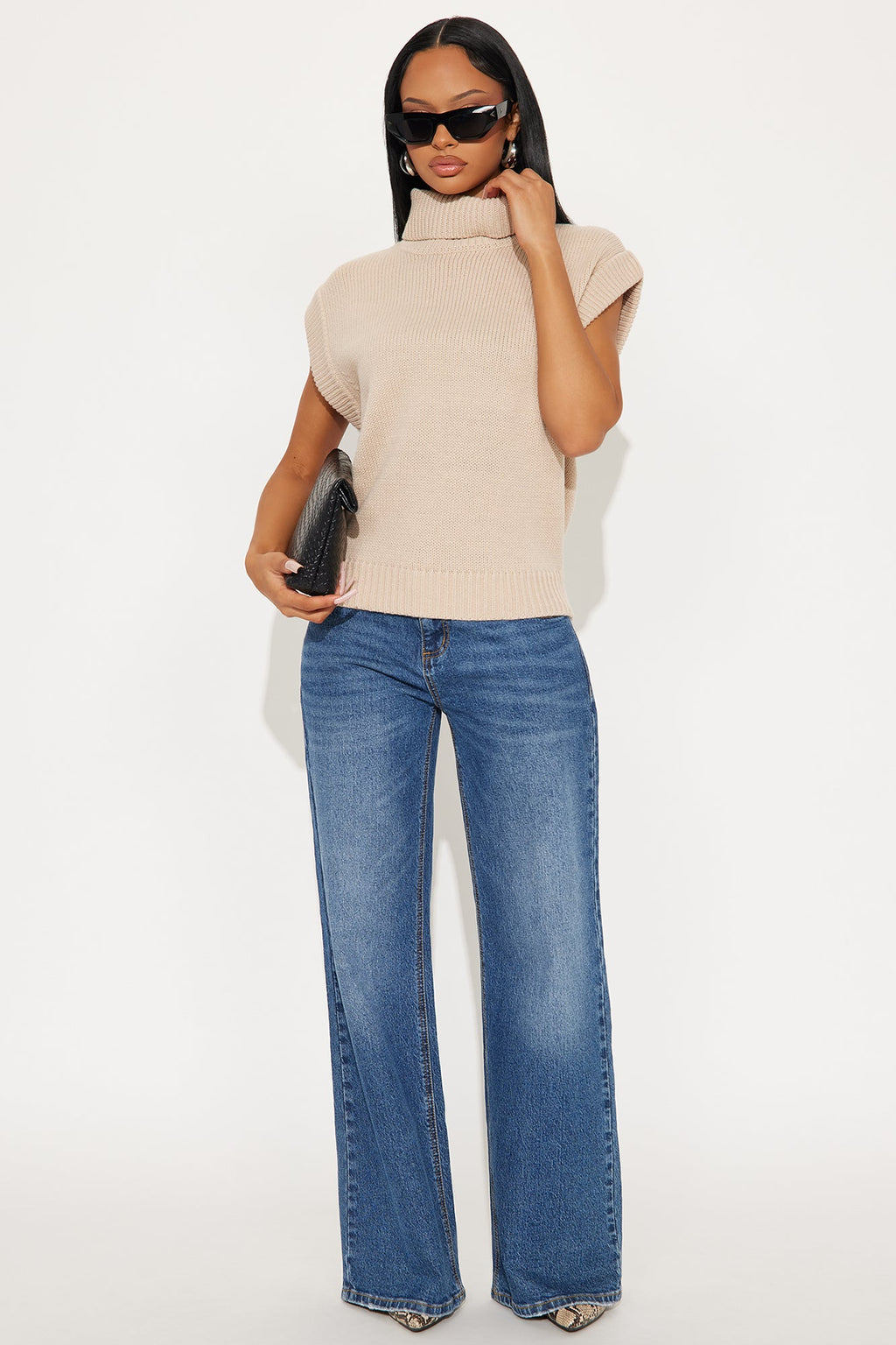 Enya Turtle Neck Sweater - Beige