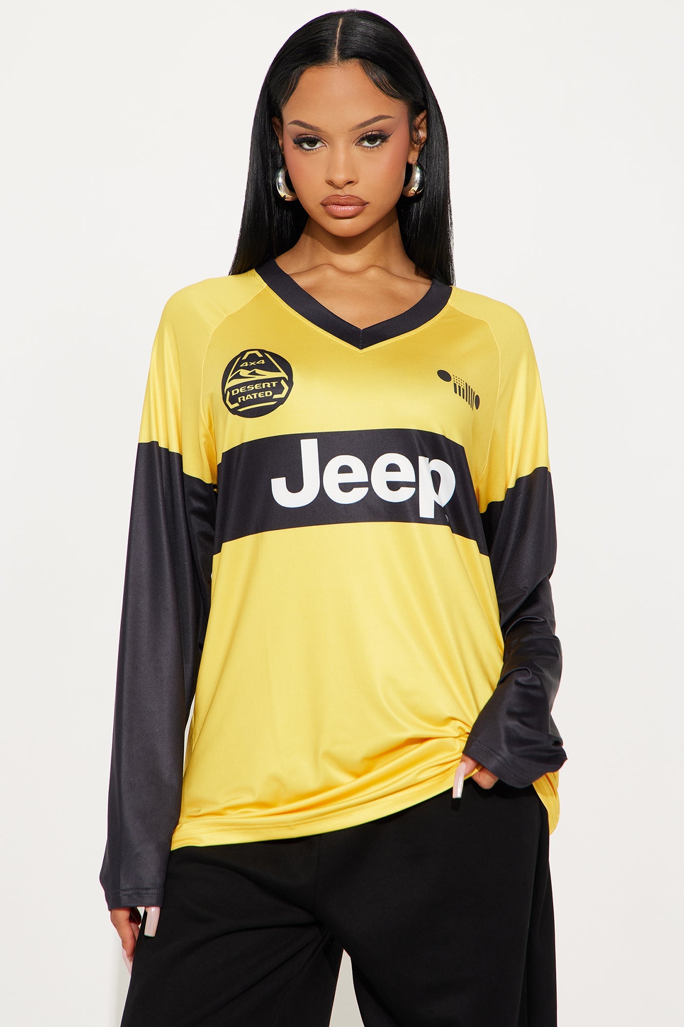 Jeep Wrangler Long Sleeve Jersey  - Black/Yellow