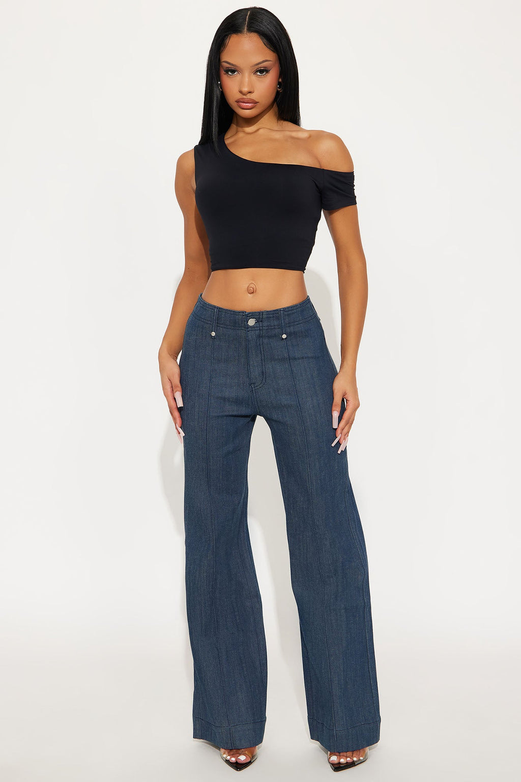 Take It Offline Stretch Tailored Jeans - Dark Wash