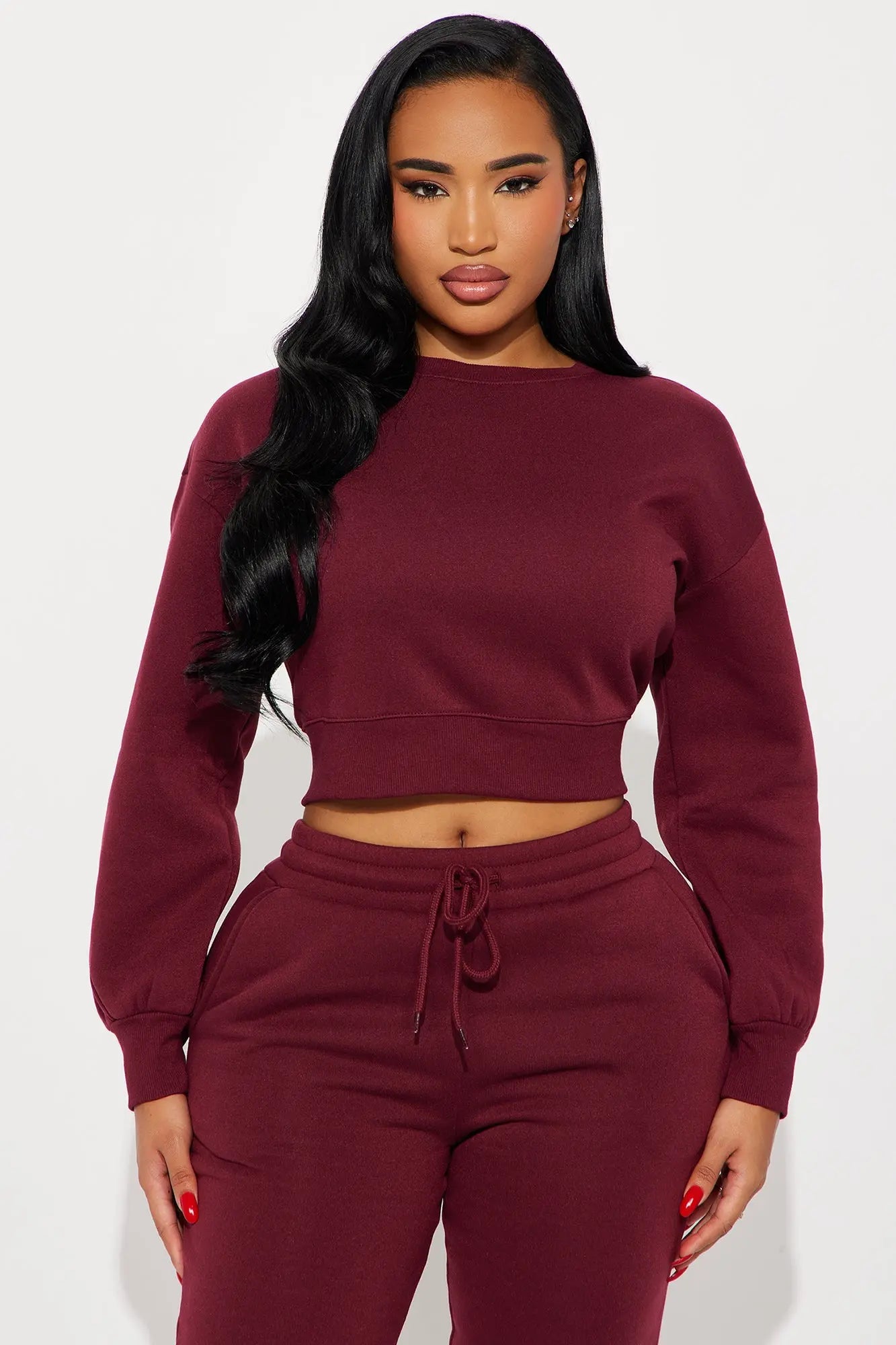 Candice Lounge Crew Neck - Burgundy 