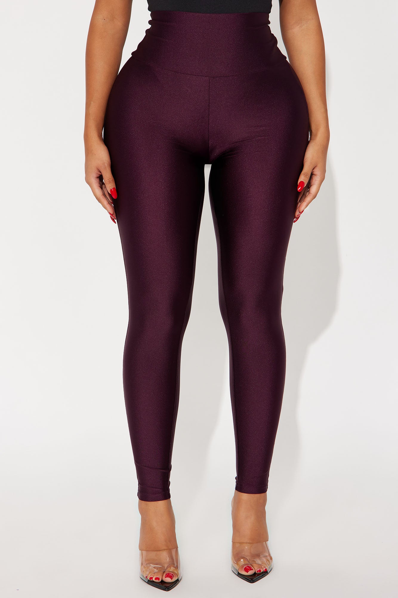 Brianne High Rise Leggings - Eggplant