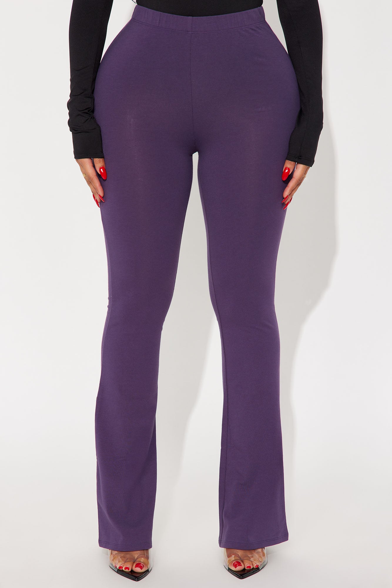 Adriana Flare Pant - Plum